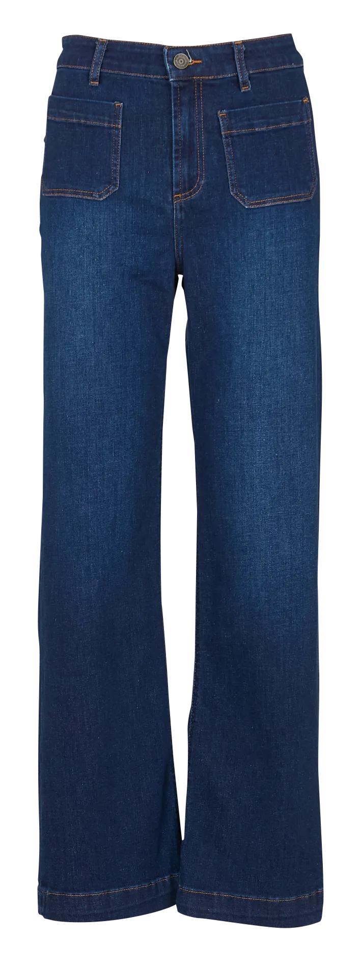 Jean boot-cut en coton mélangé Bleu STACY