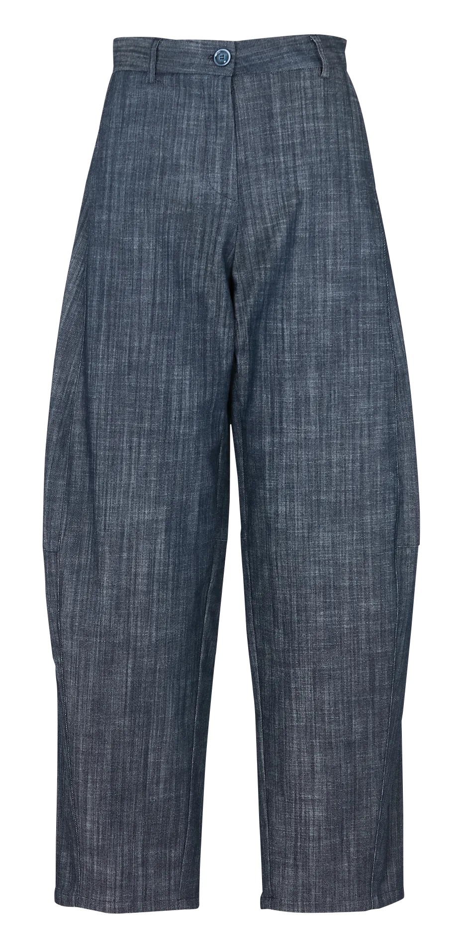 Pantalon ballon taille haute en denim Bleu