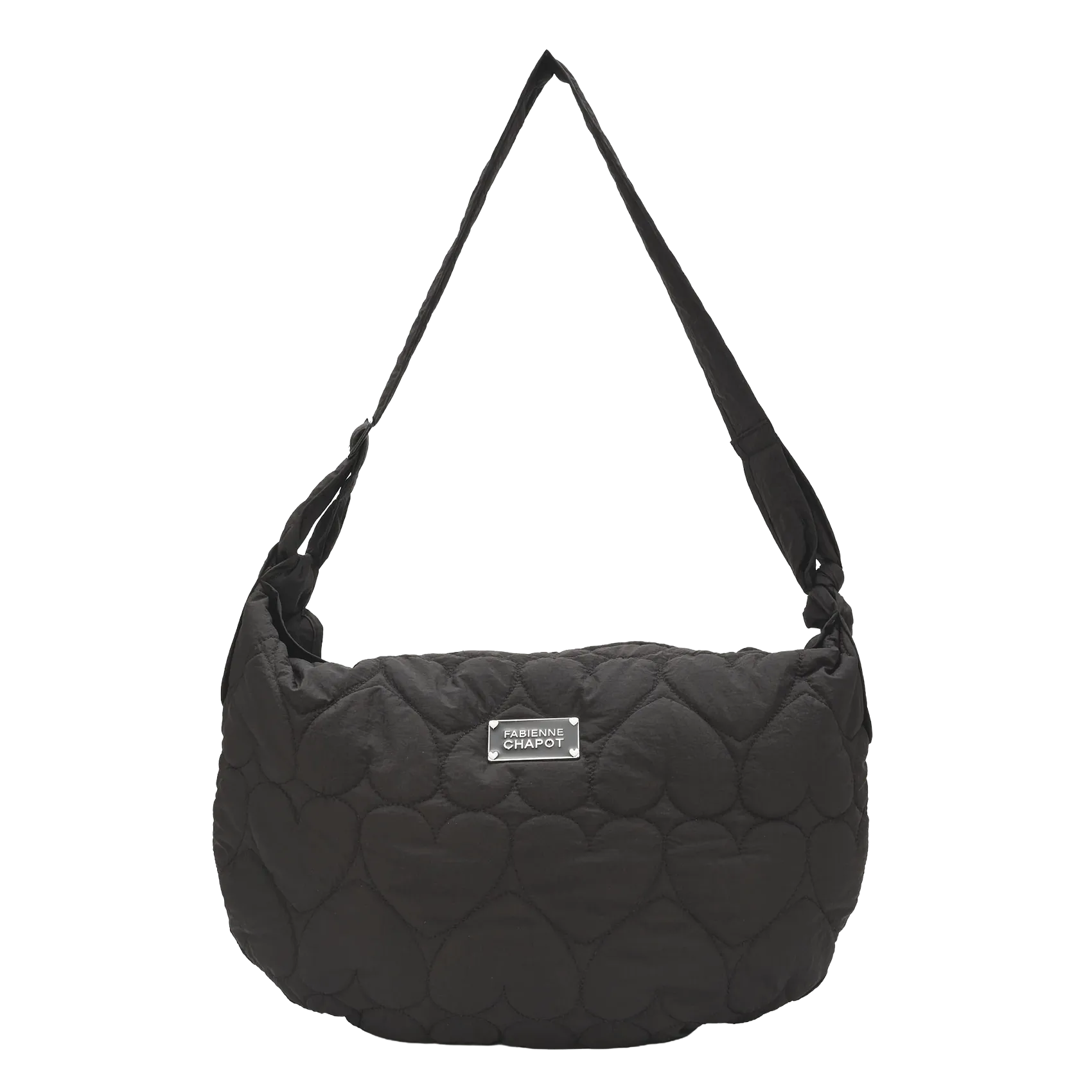 Sac bandoulière matelassage cœur Noir FABIO