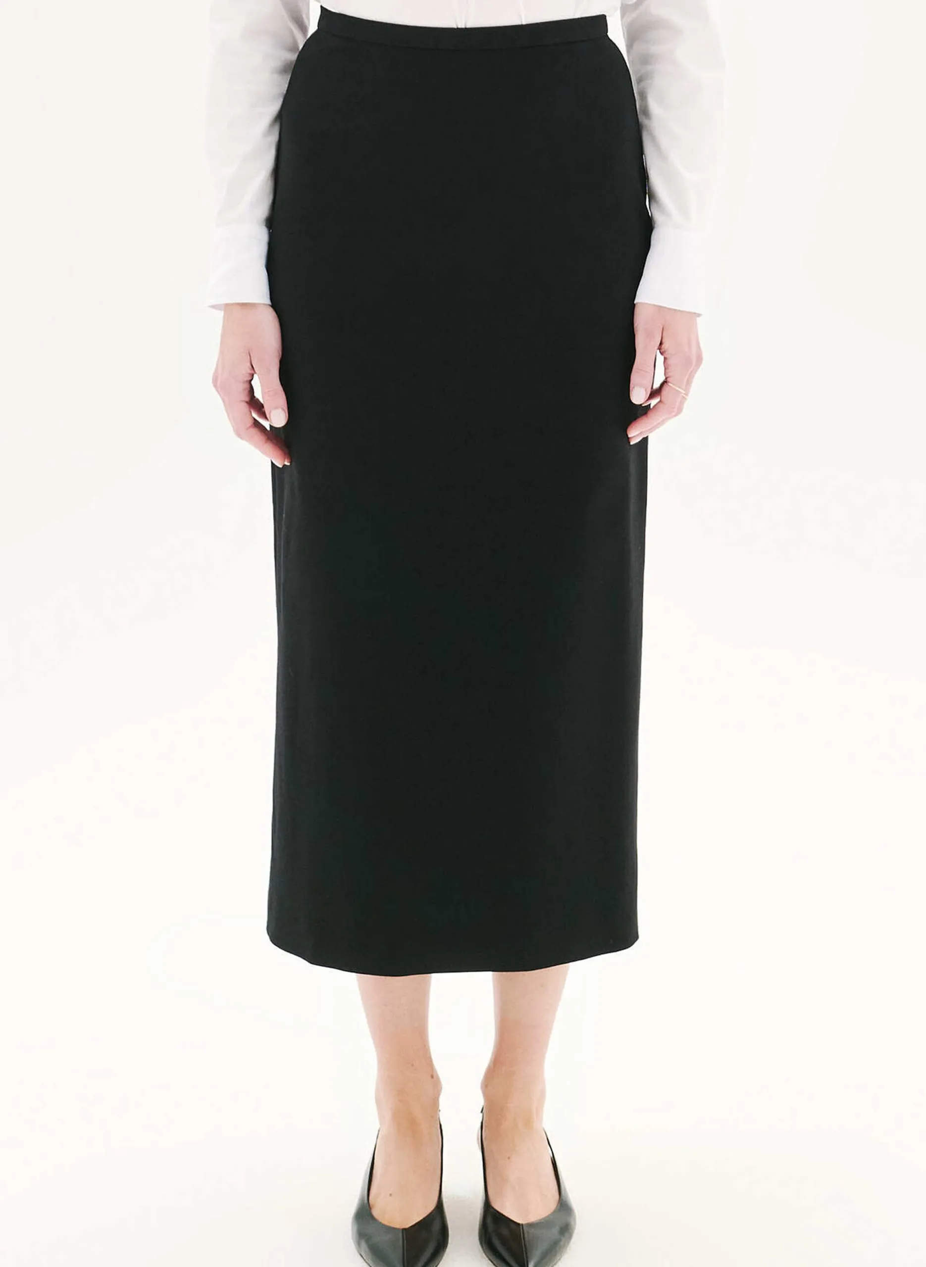 Jupe midi crayon Noir 252J-JBONNIE