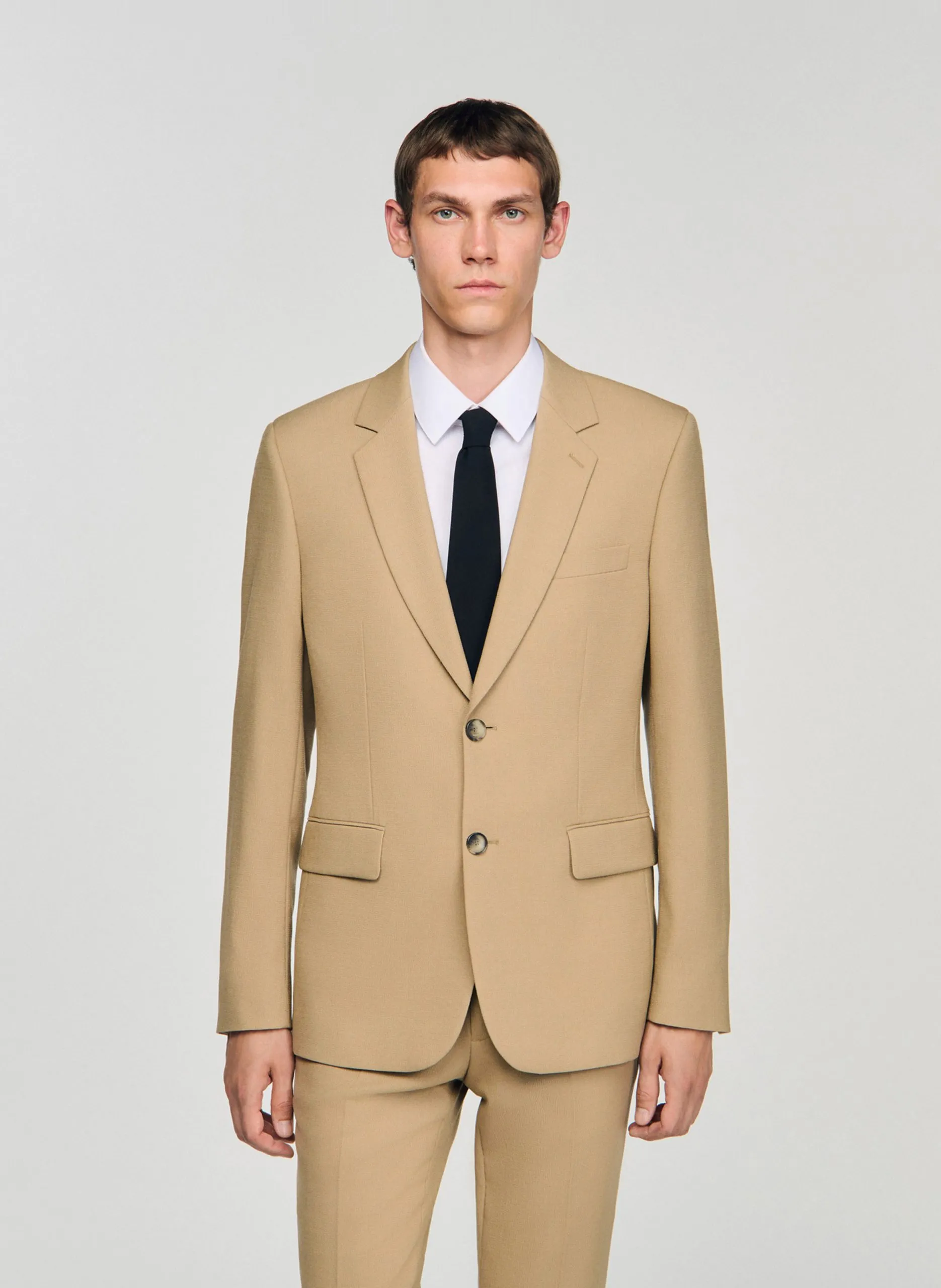 Veste de costume droite Beige