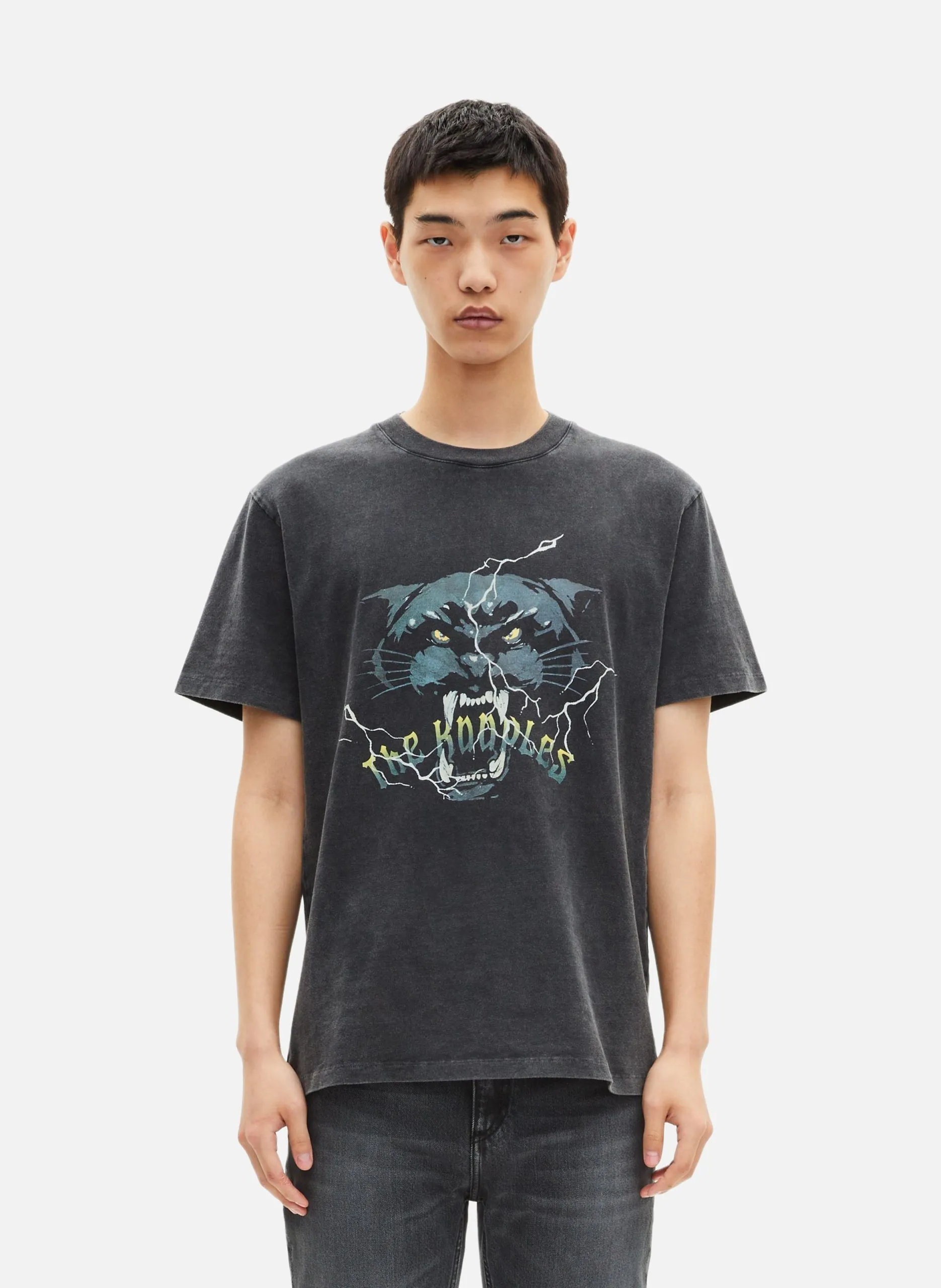 T-shirt avec sérigraphie 'panther head' Noir