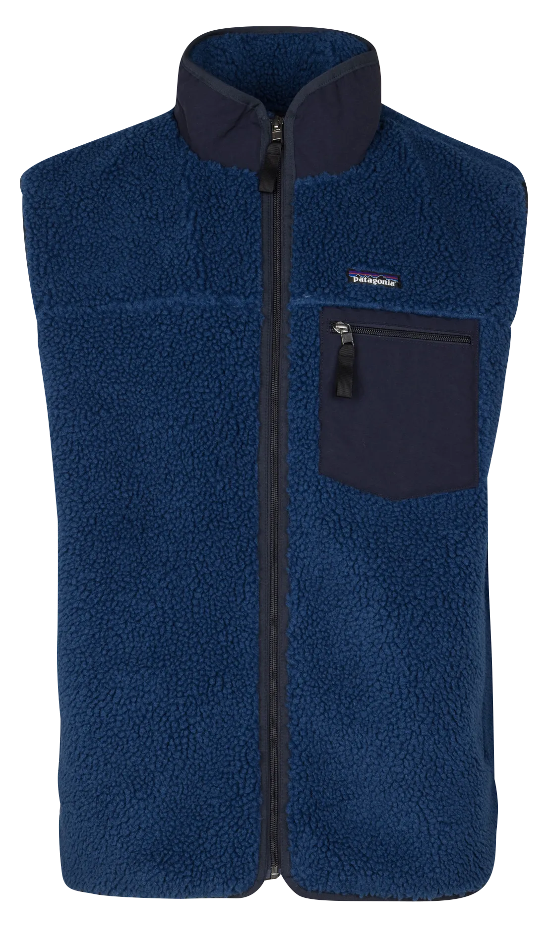 Polaire droite col montant Bleu