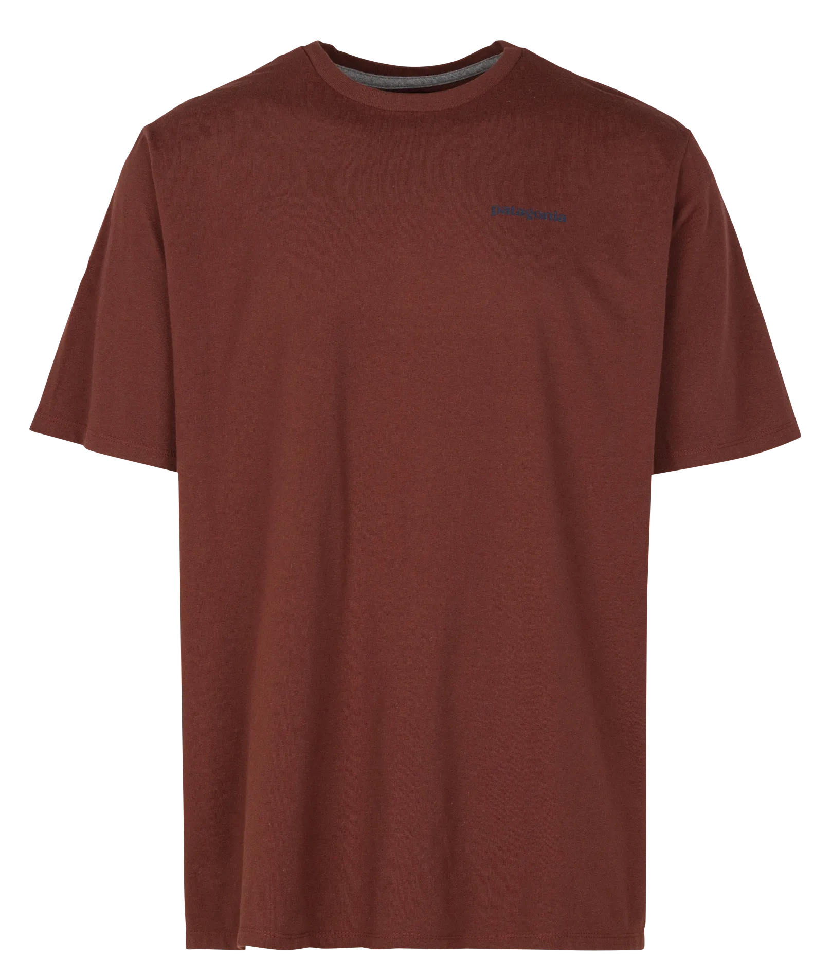 Tee-shirt droit en coton recyclé mélangé Marron