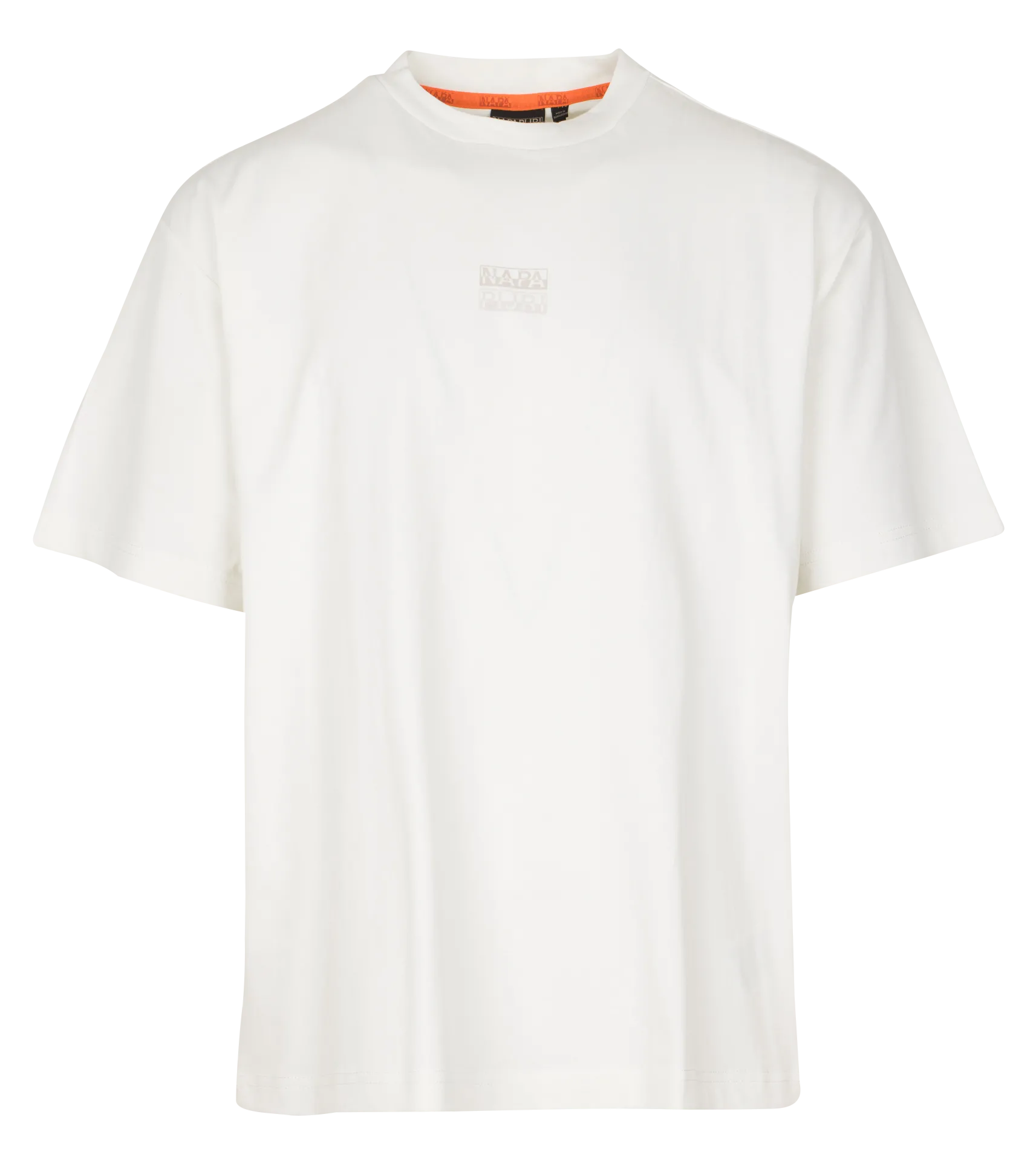Tee-shirt ample col rond imprimé en coton Blanc S-ELEVATED