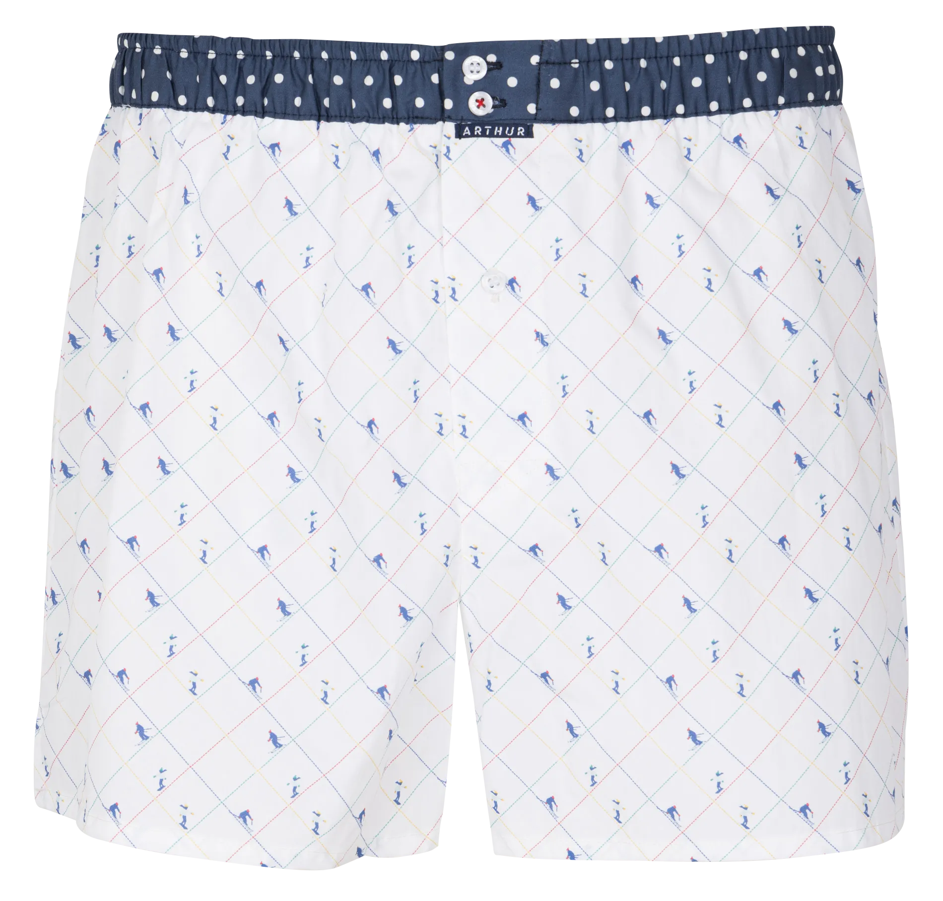 Caleçon en coton imprimé Blanc