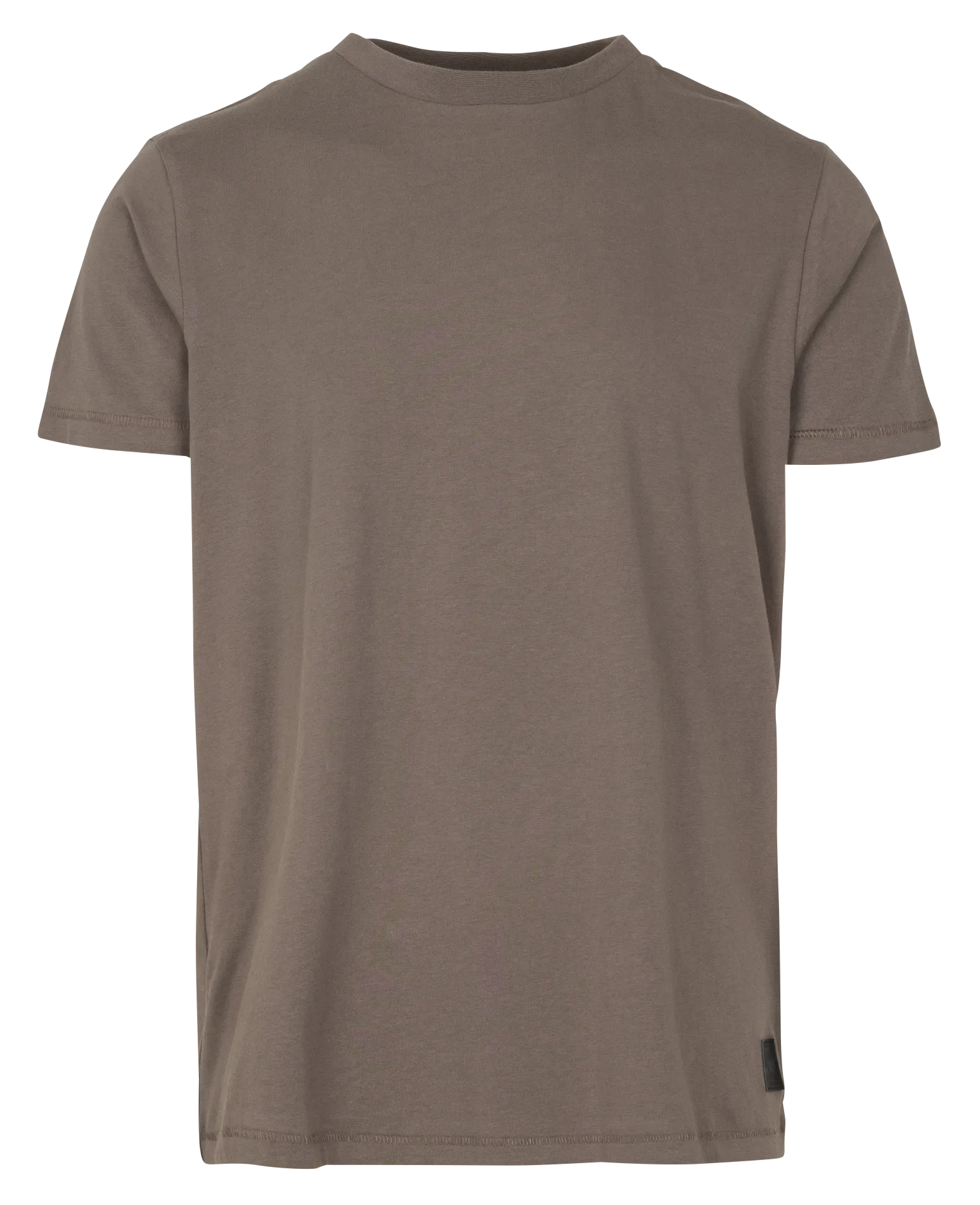 Tee-shirt col rond en coton Gris OBROWN