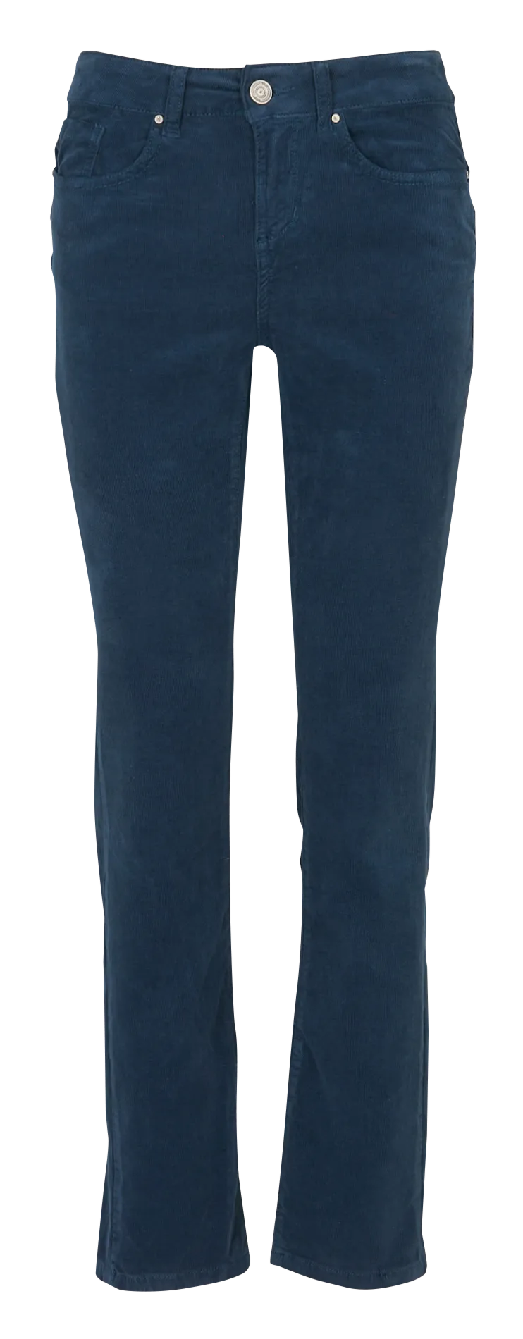 Pantalon slim velours en coton stretch Bleu PASHA