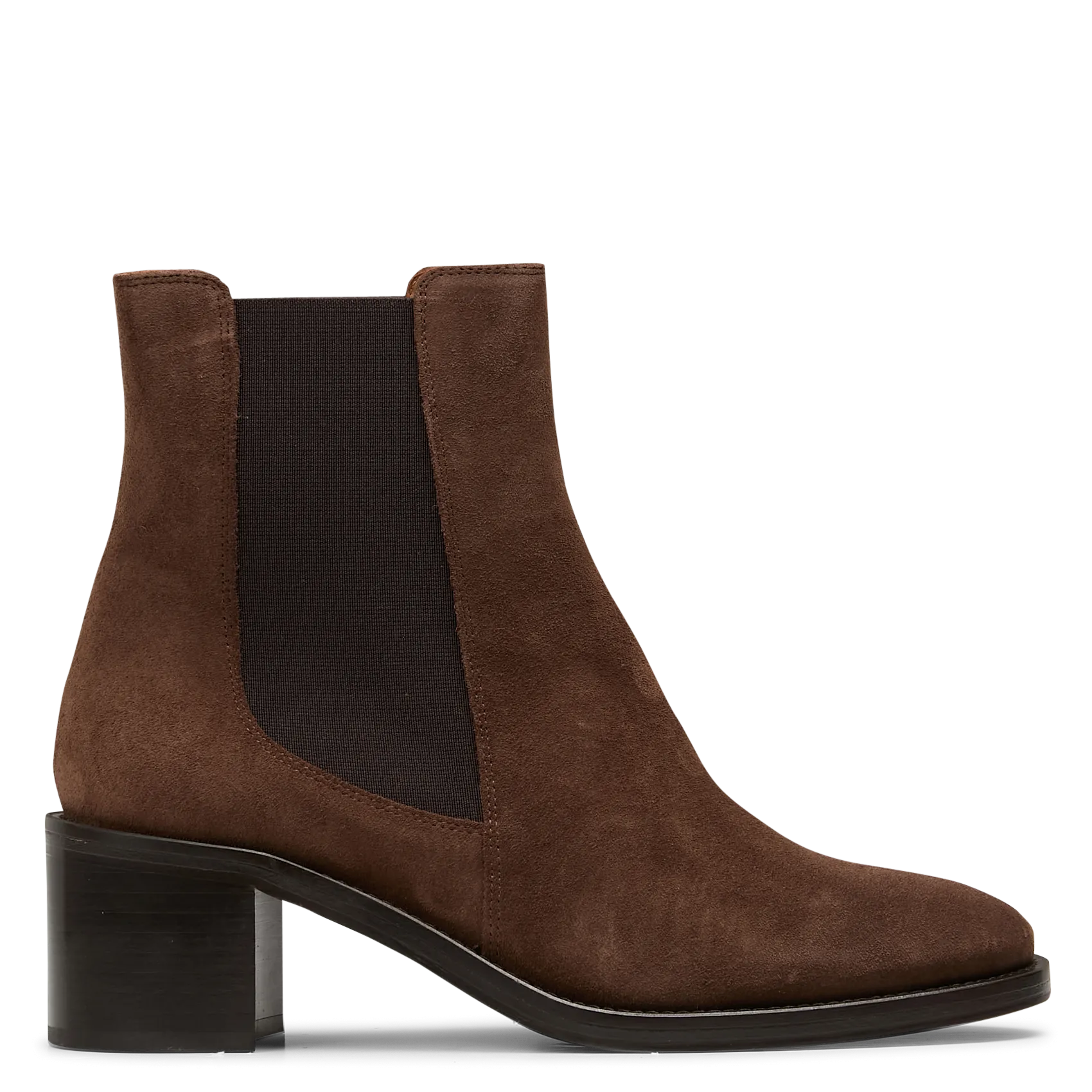 Bottines à talons en cuir Marron N°289