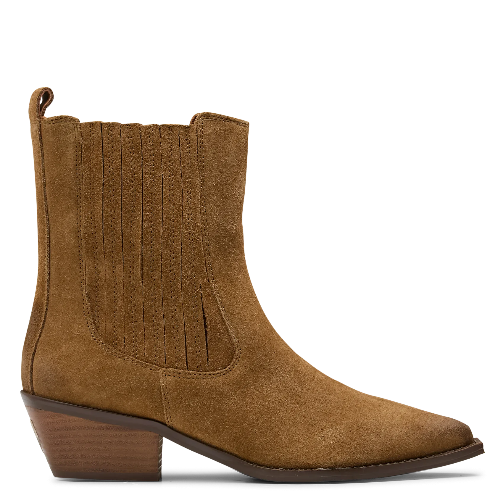 Bottines à talons en cuir Beige