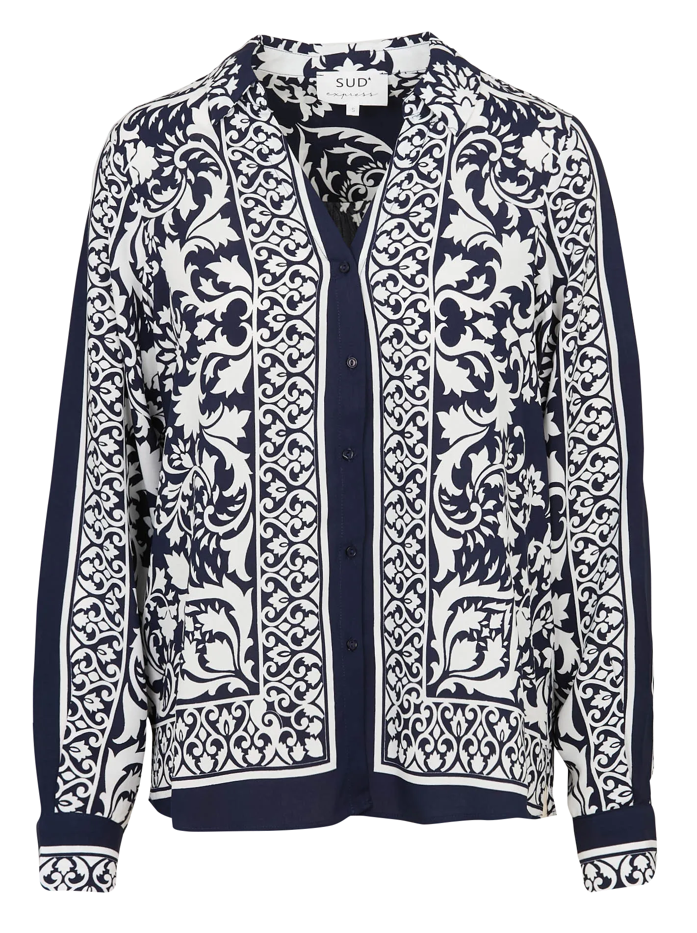 Chemise col classique imprimée Bleu CAYAMA