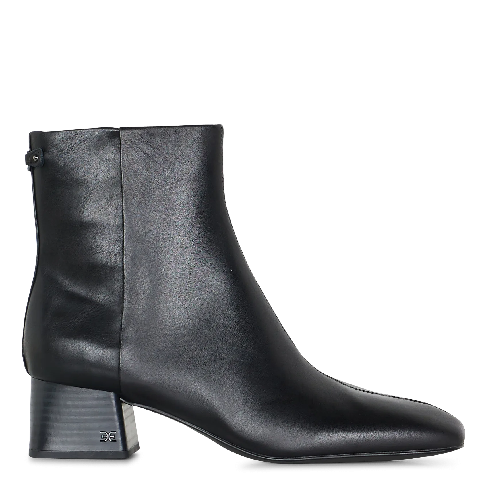 Bottines en cuir mélangé Noir PAIGE