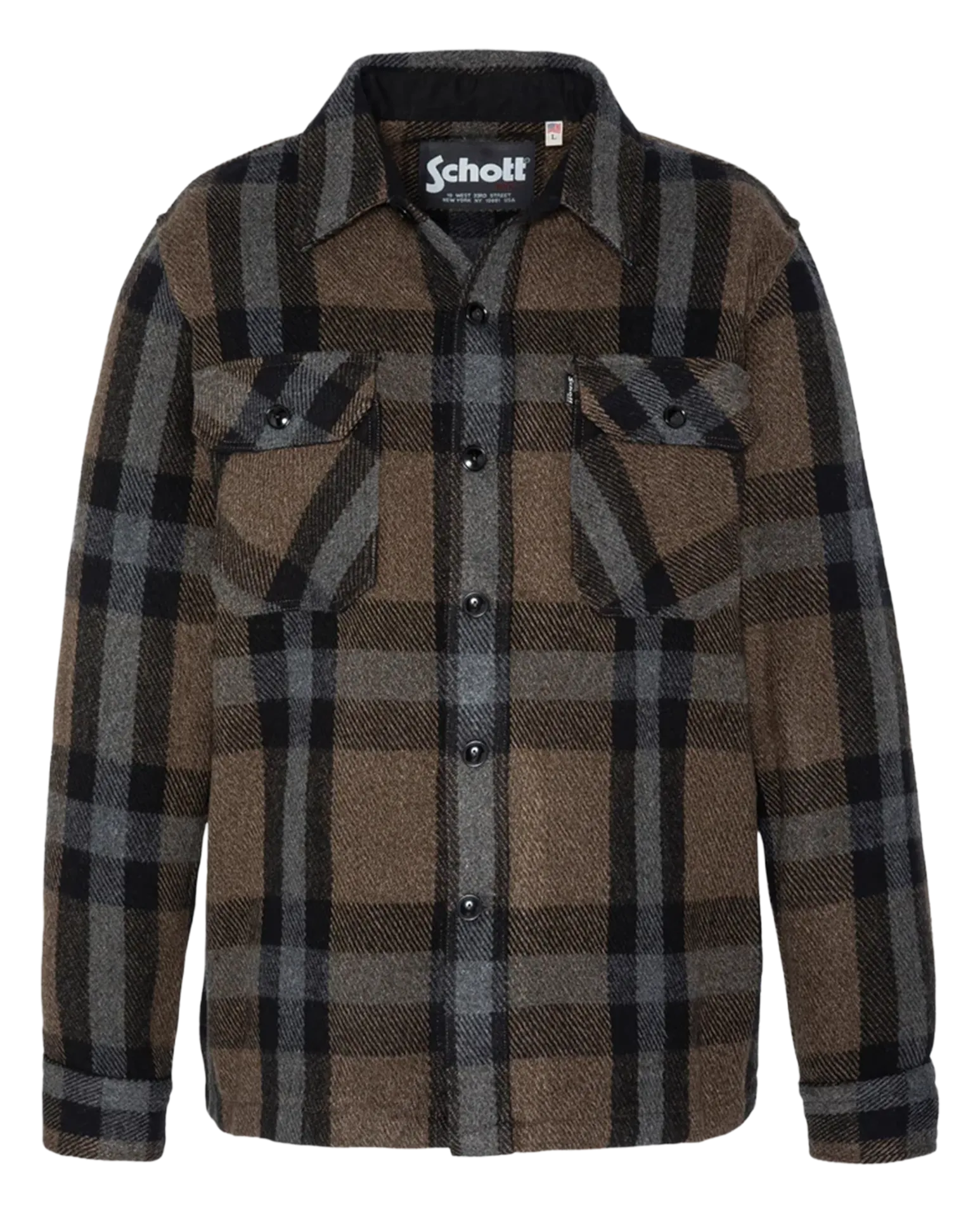 Surchemise droite à carreaux Vert