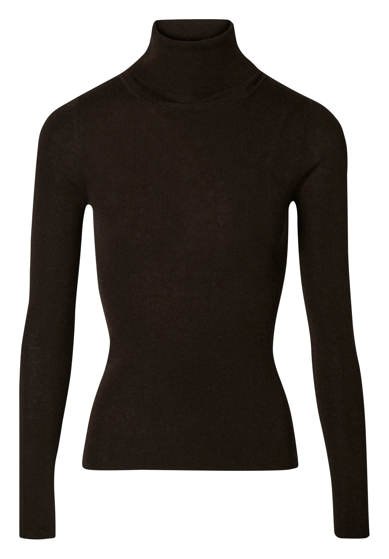 Pull col roulé Marron NORD