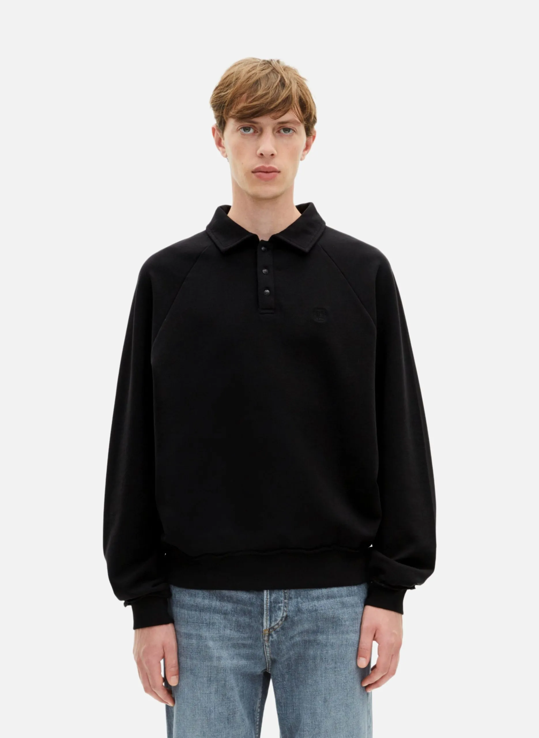 Sweatshirt col polo Noir
