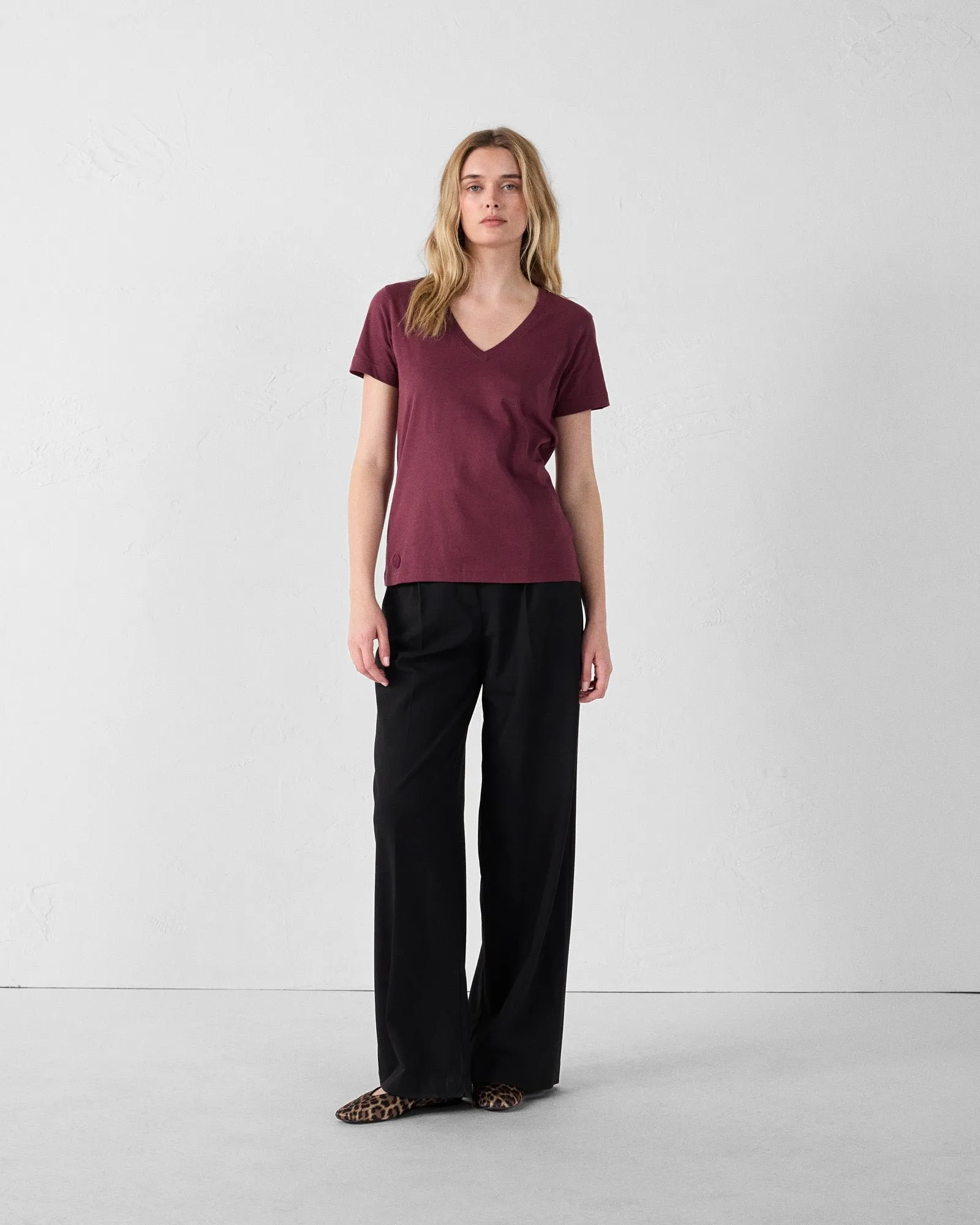 T-shirt col v sofy Rose