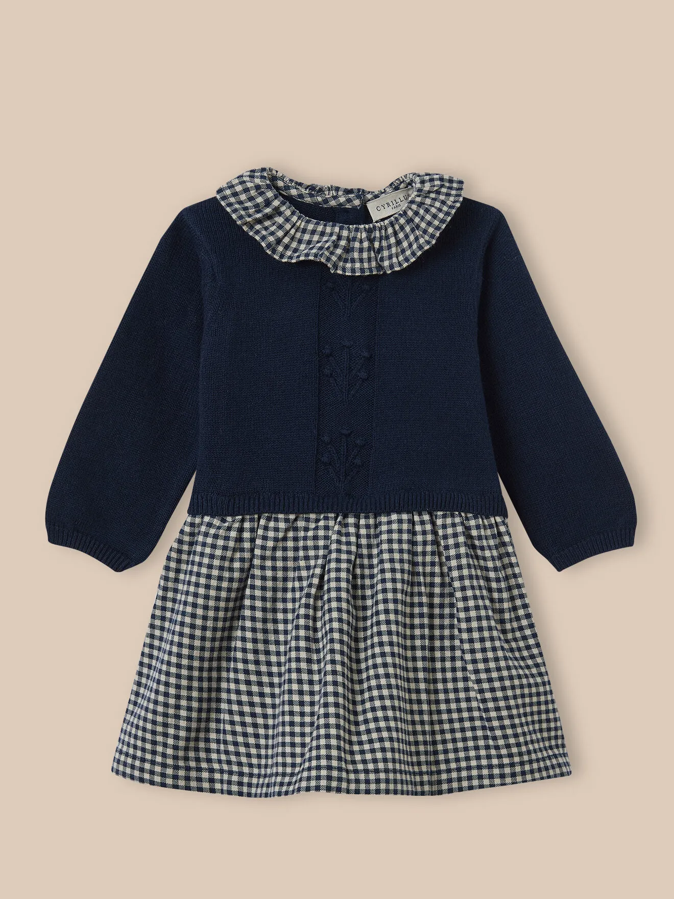 Robe bi-matière Bleu