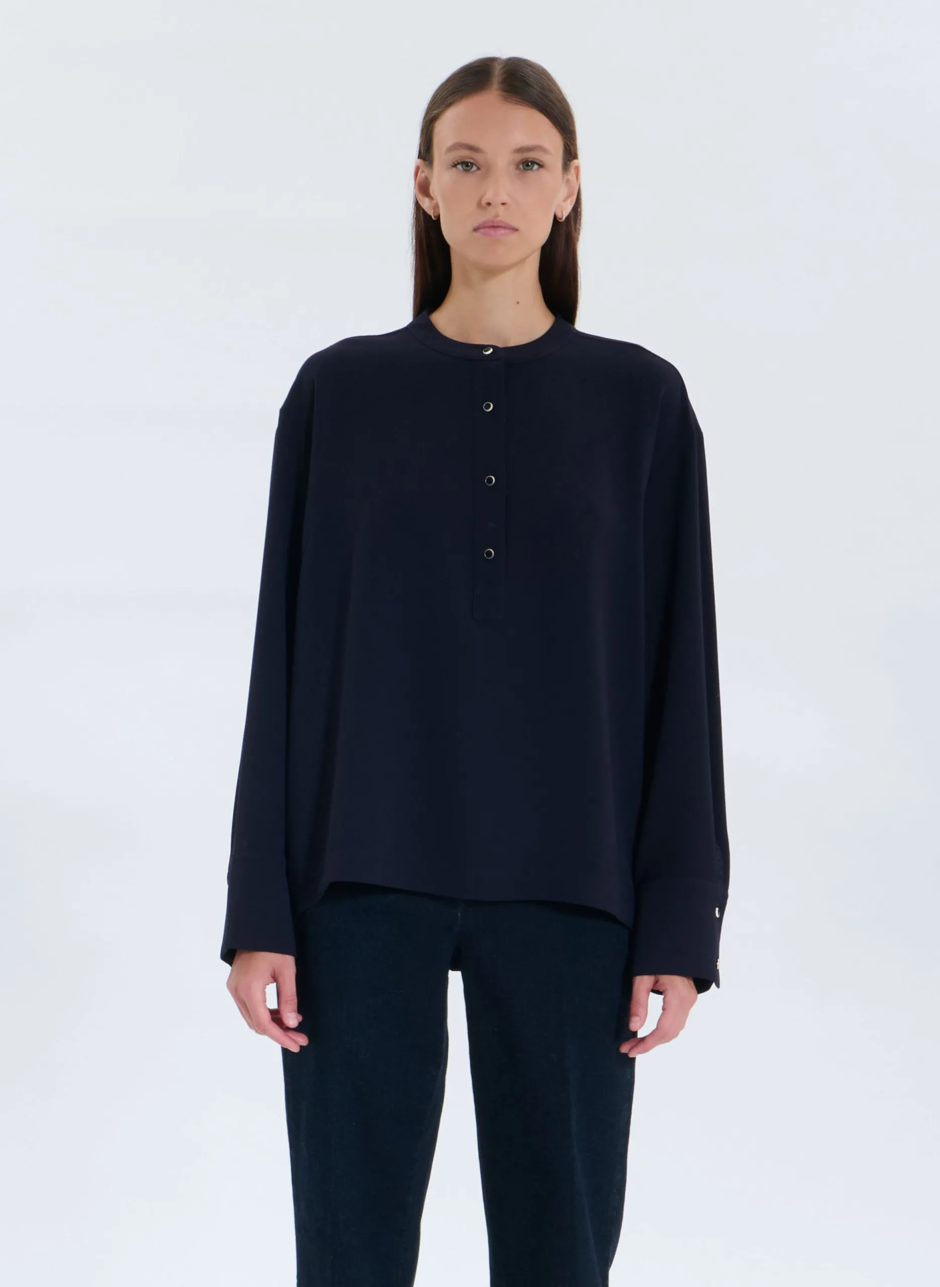 Top col mao Bleu TAISHA