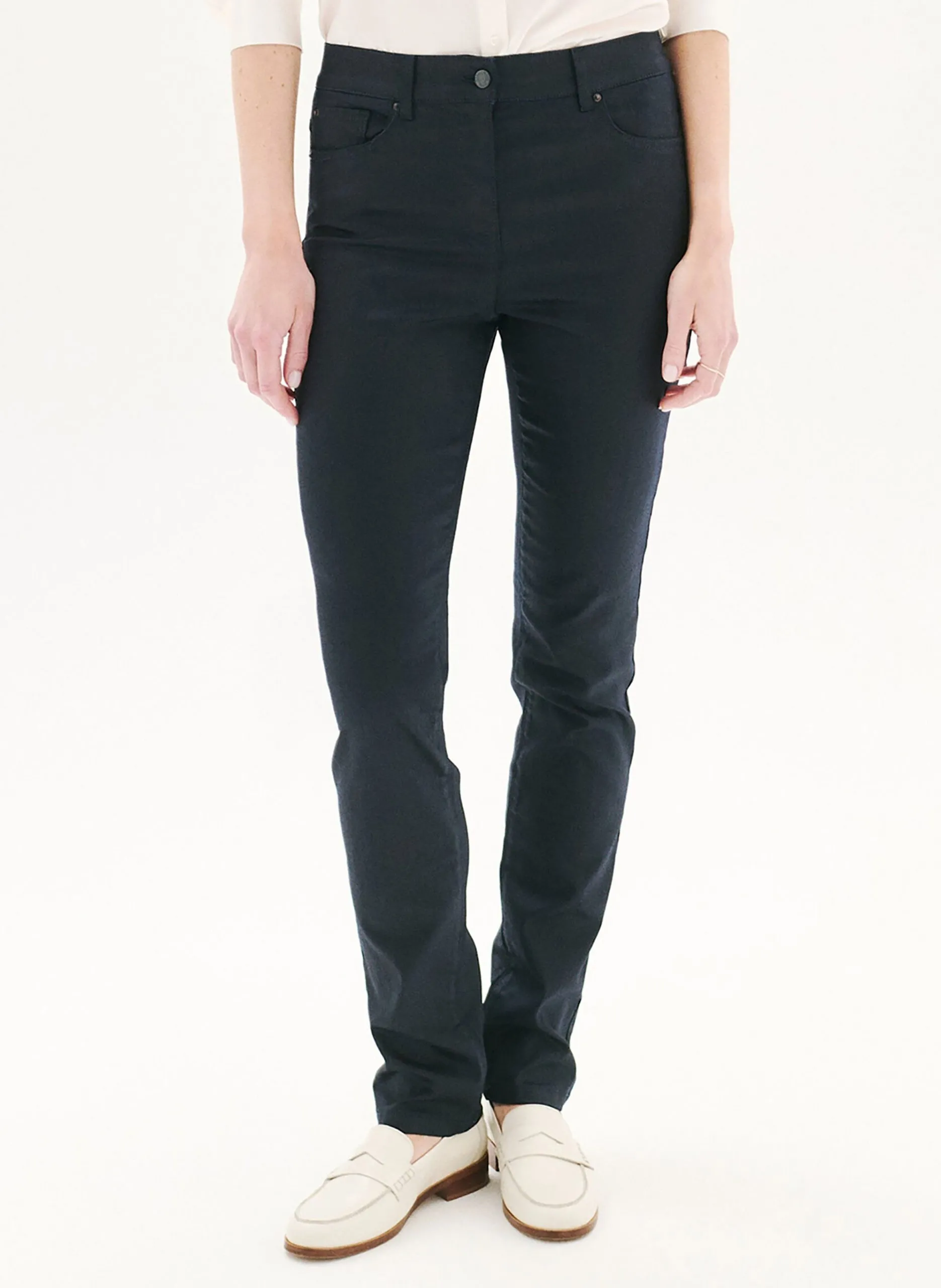Pantalon slim en coton mélangé Bleu 252P-PBRADLEY