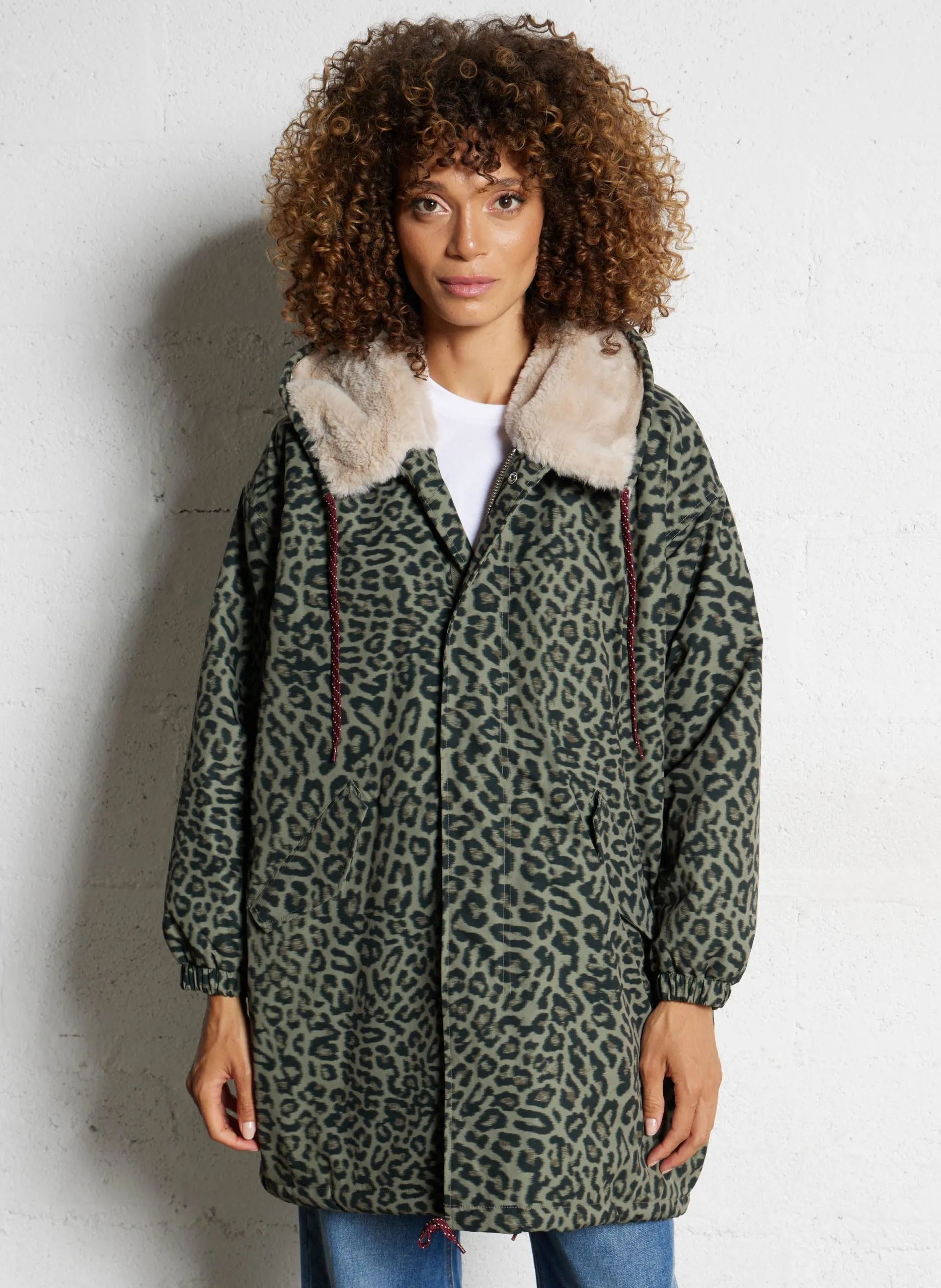 Manteau à capuche oversize Gris LAOS