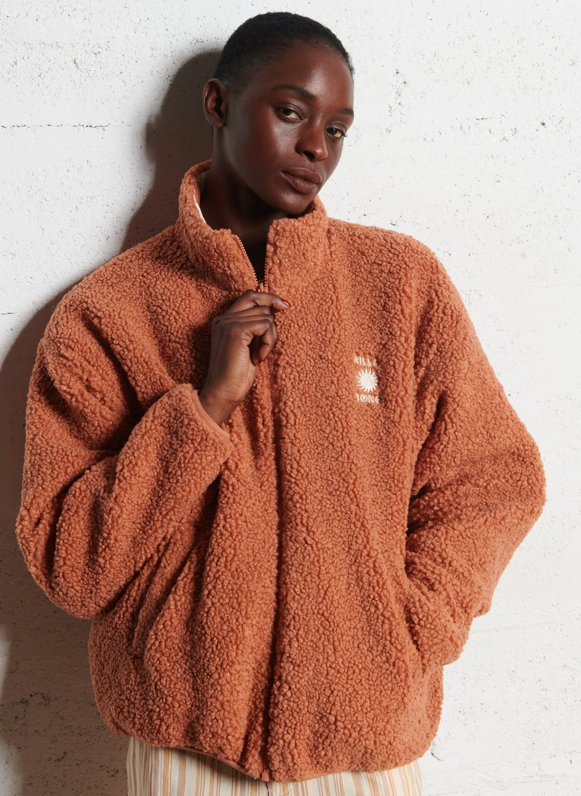 Doudoune col montant imprimée Orange COSMIC PUFFER