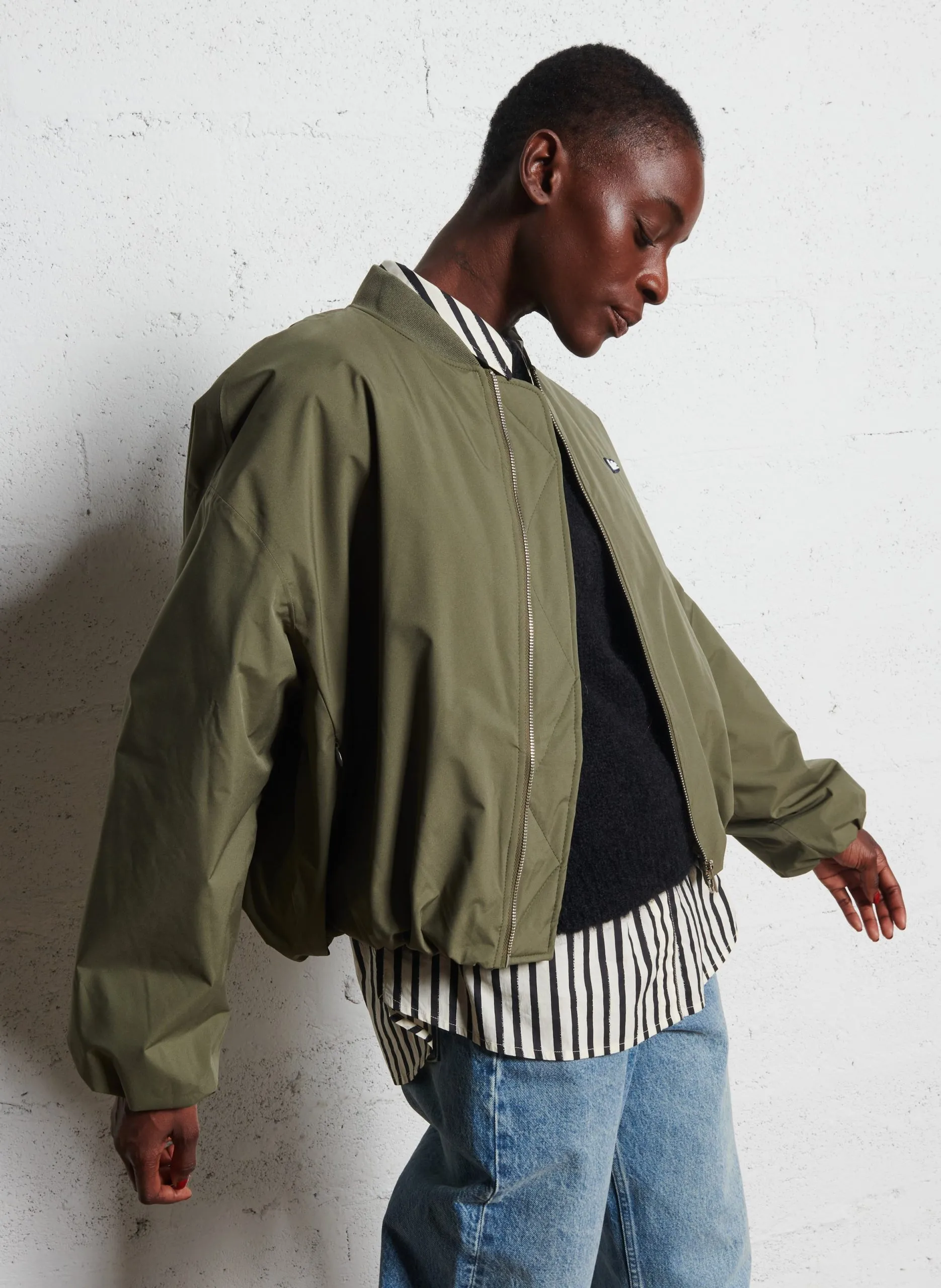 Veste col teddy Kaki ALESIA