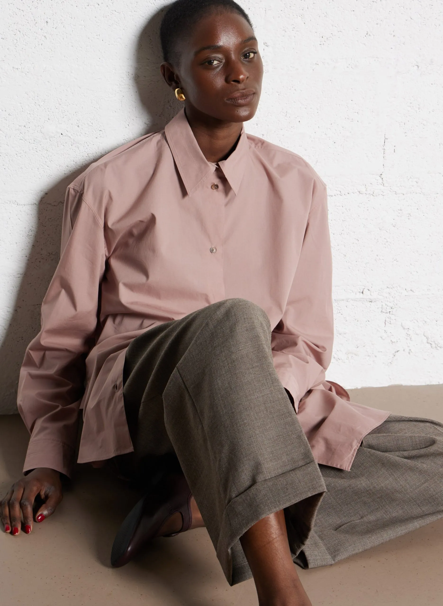 Chemise oversize en coton bio Rose GRENADE