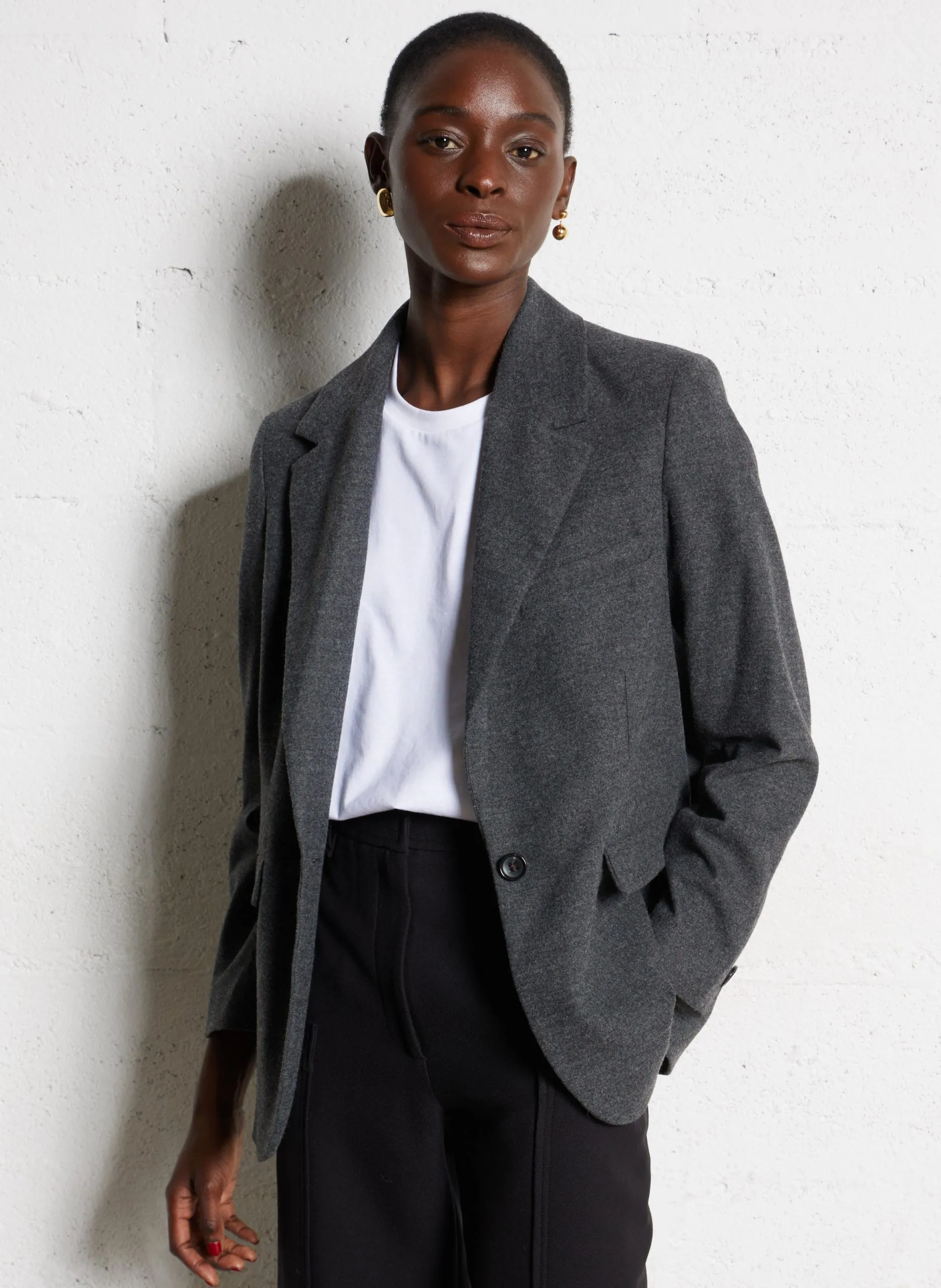 Veste de tailleur droite Gris VOLLE