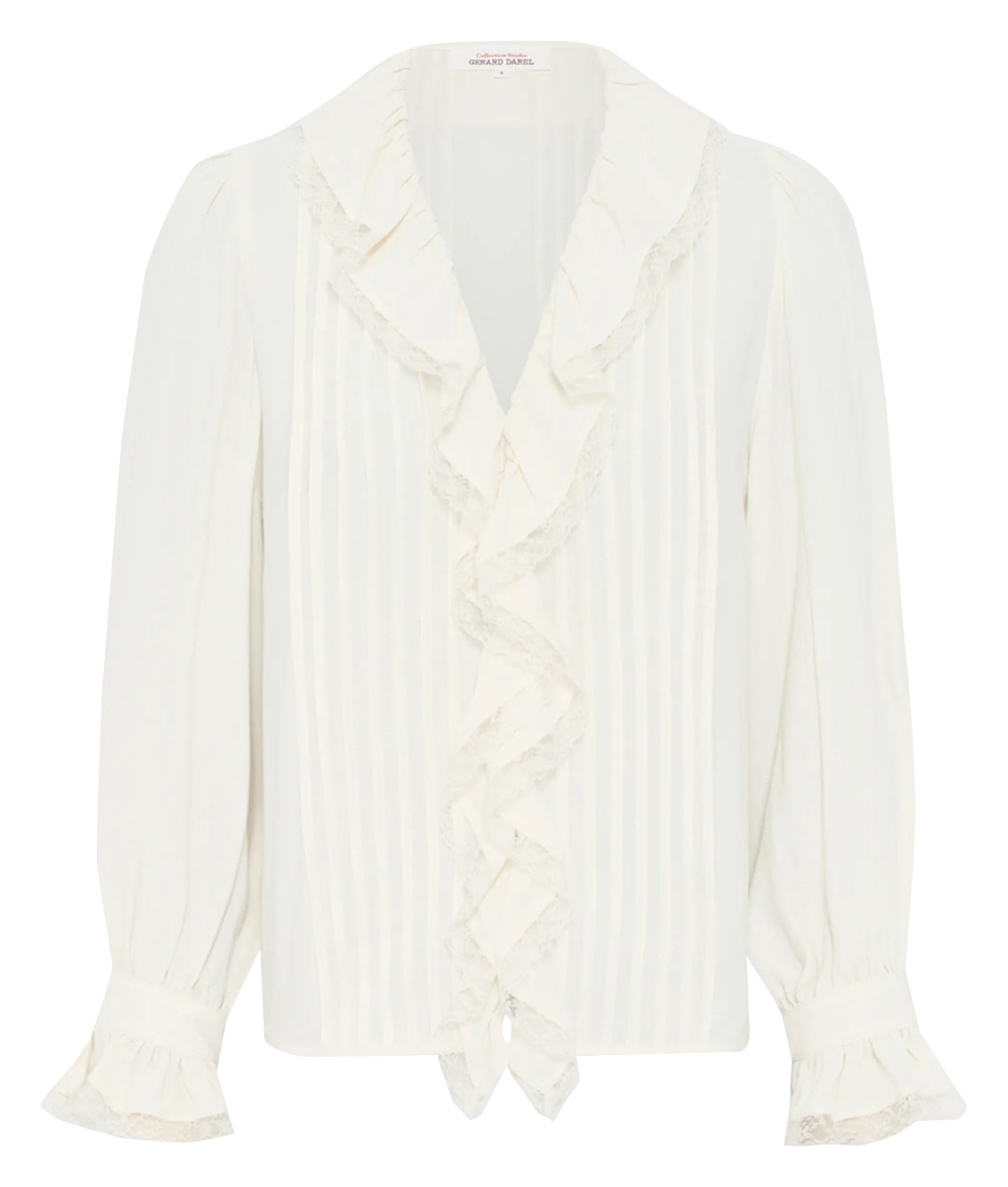 Blouse col v Beige ANNETTE