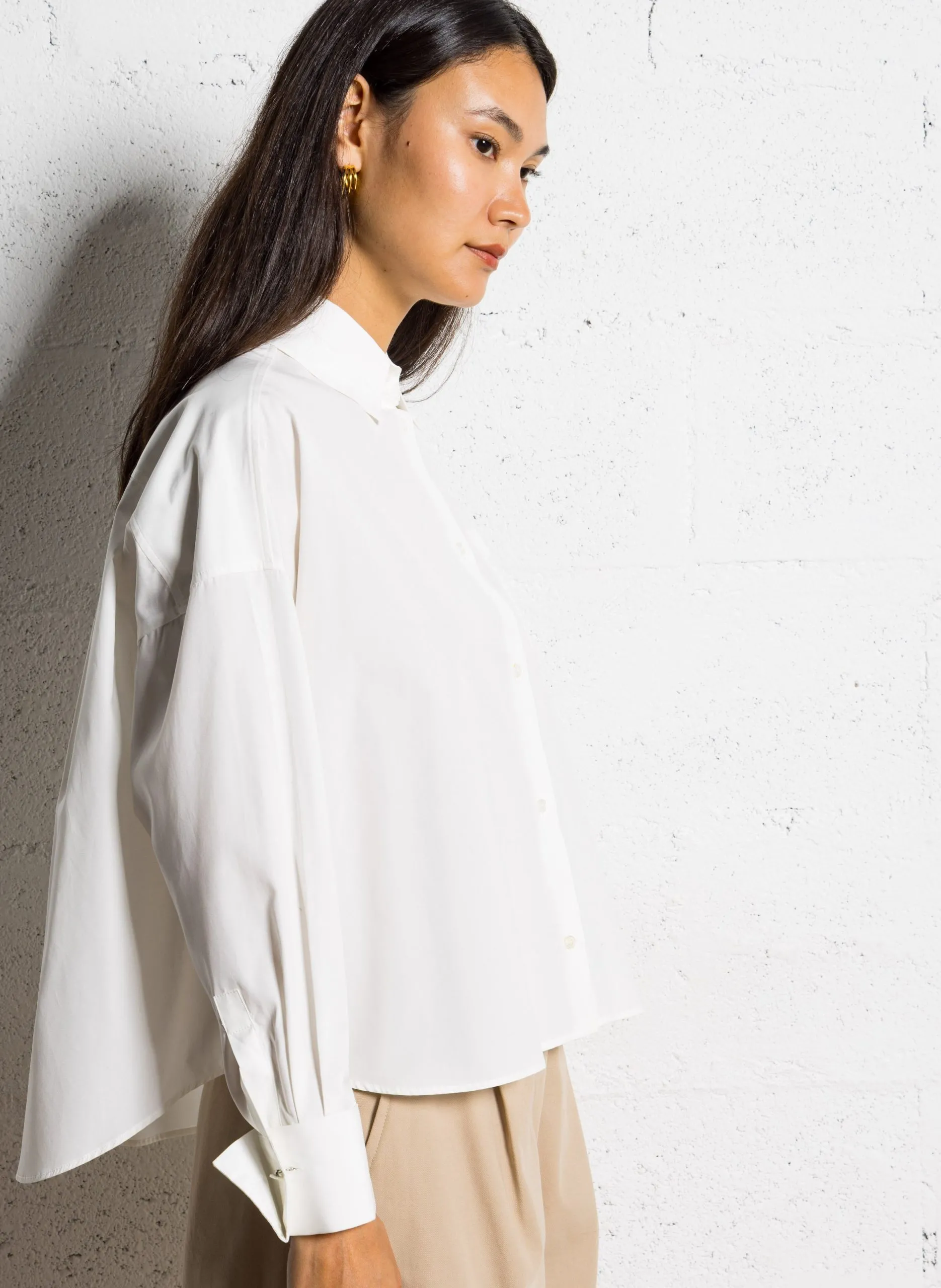 Chemise oversize en coton Blanc ARTURO