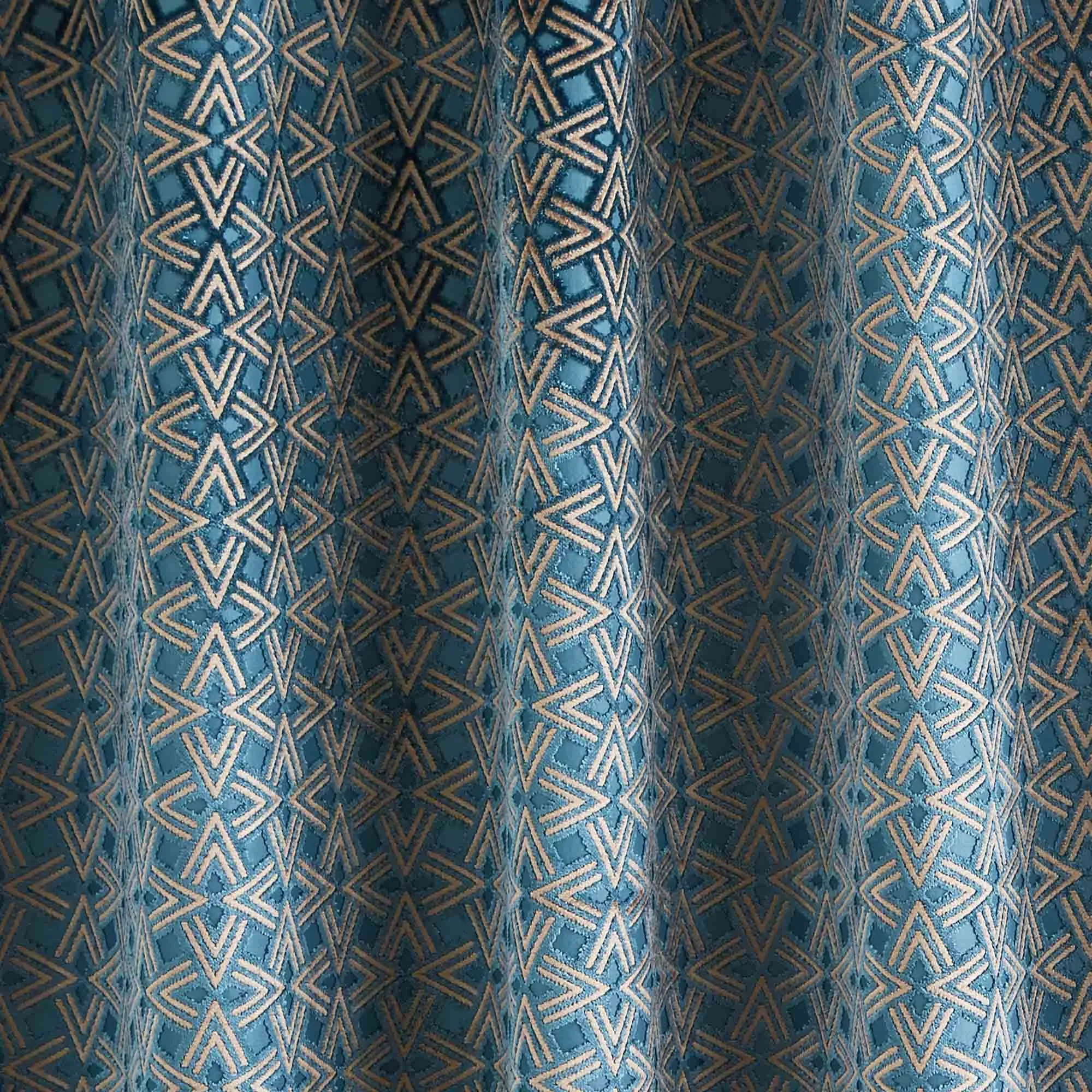 Rideau à galon fronceur Bleu OSCAR