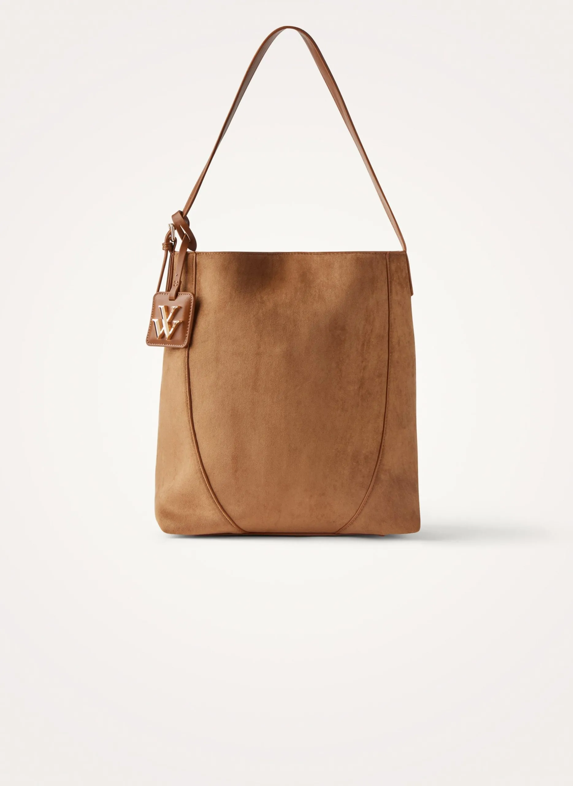 Sac cabas oversize en suédine Marron HÉLOISE