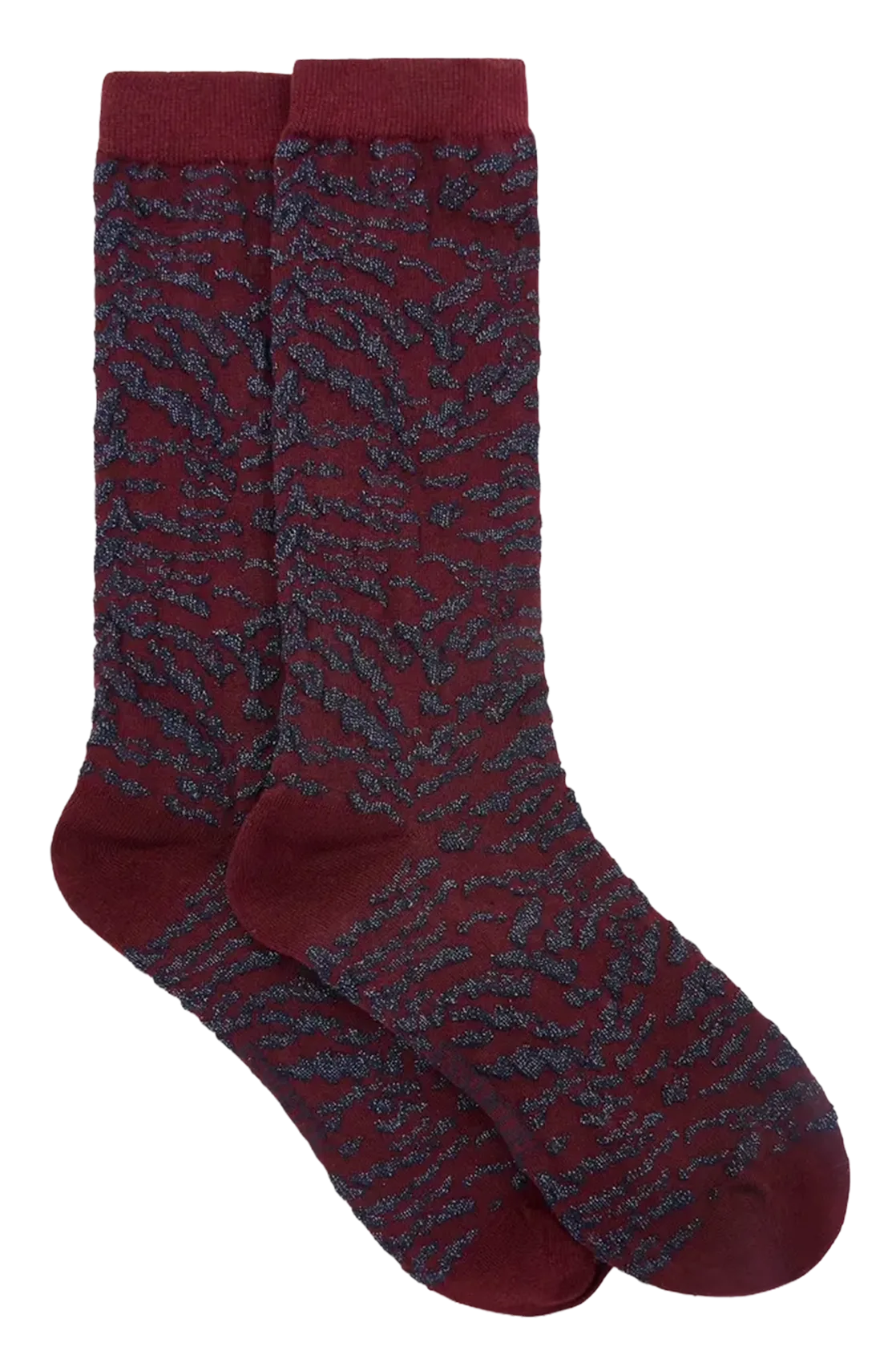 Chaussettes en maille jacquard Rouge IFARI