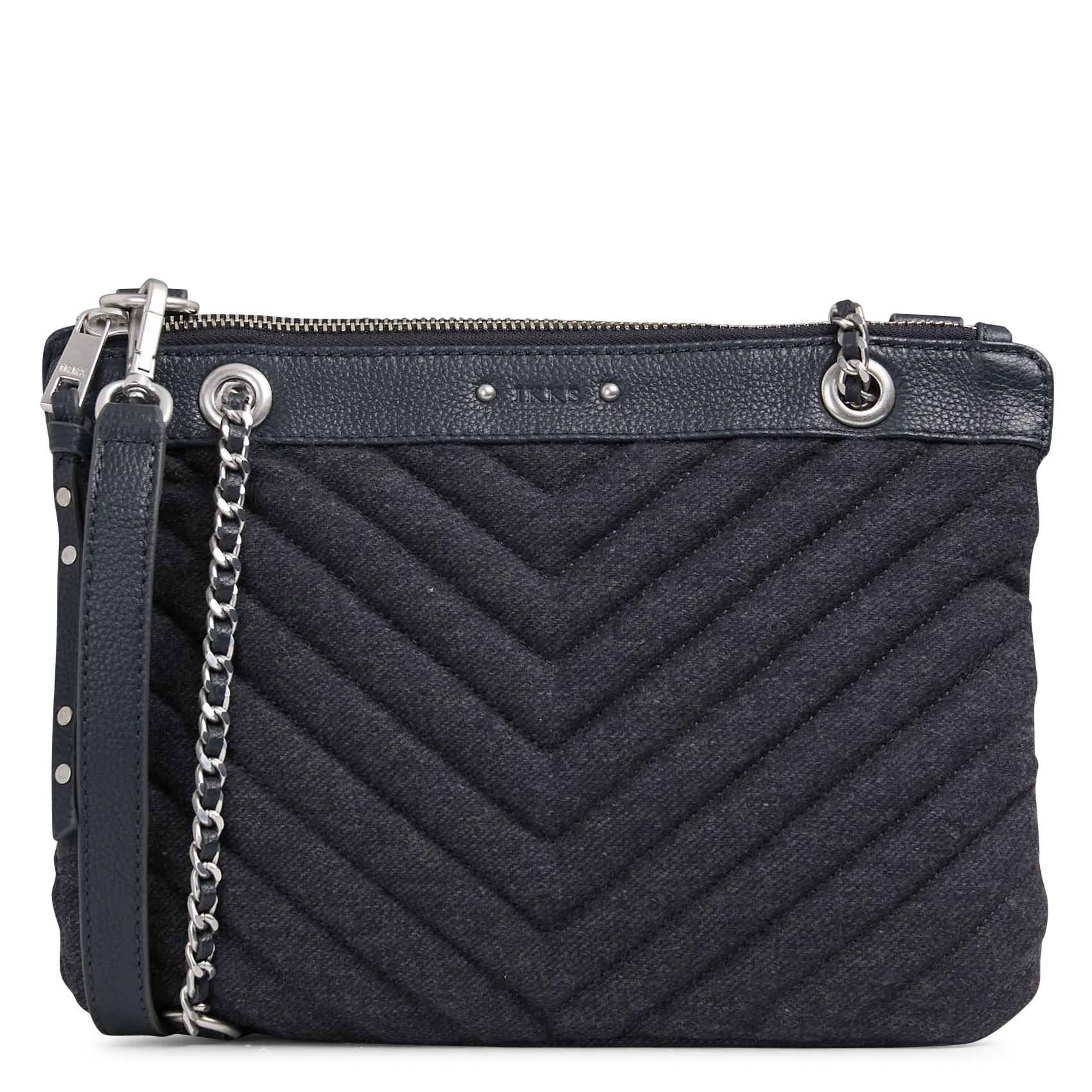 Sac pochette matelassé uni mix Bleu 1440 REPORTER