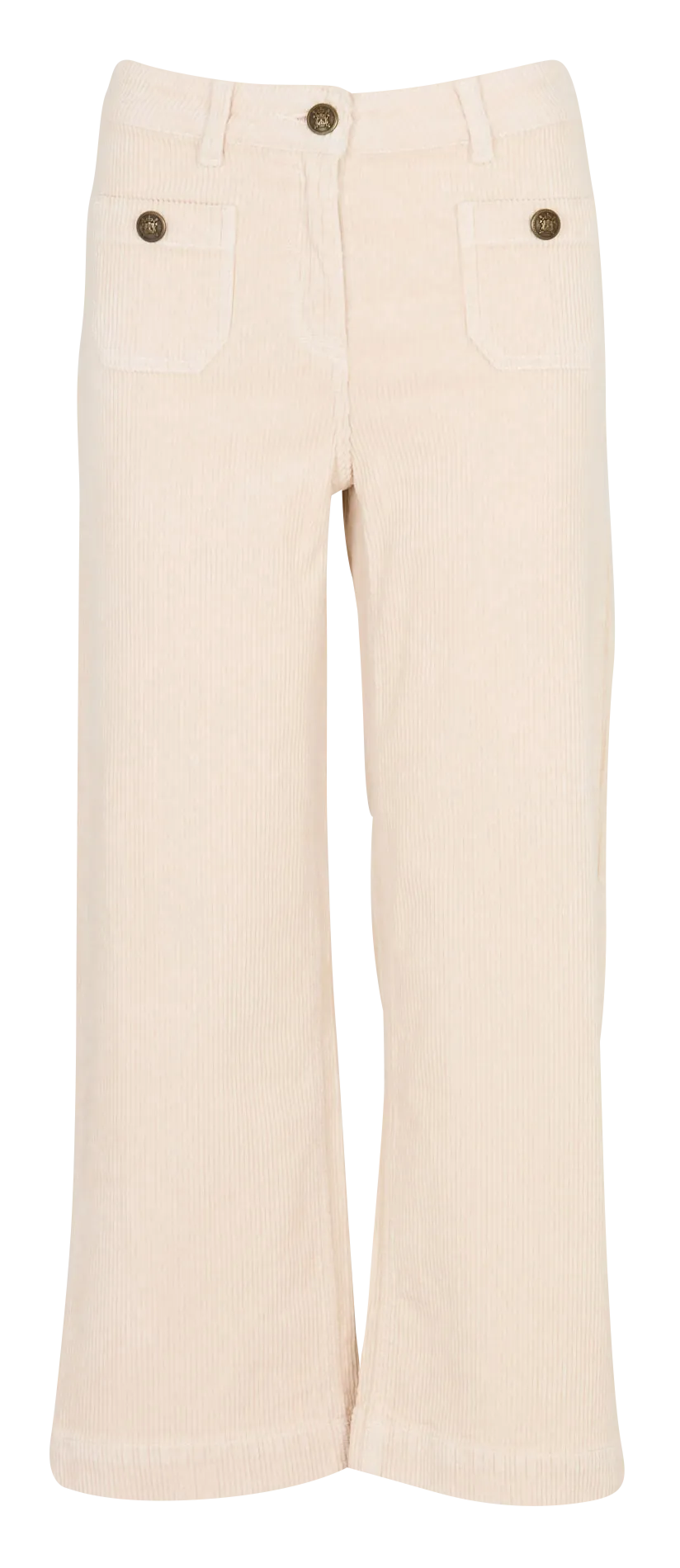 Pantalon droit en velours côtelé Blanc MAE