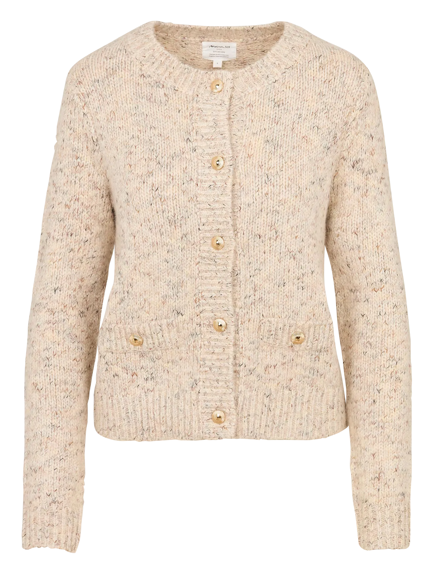 Cardigan col rond Blanc BALTO