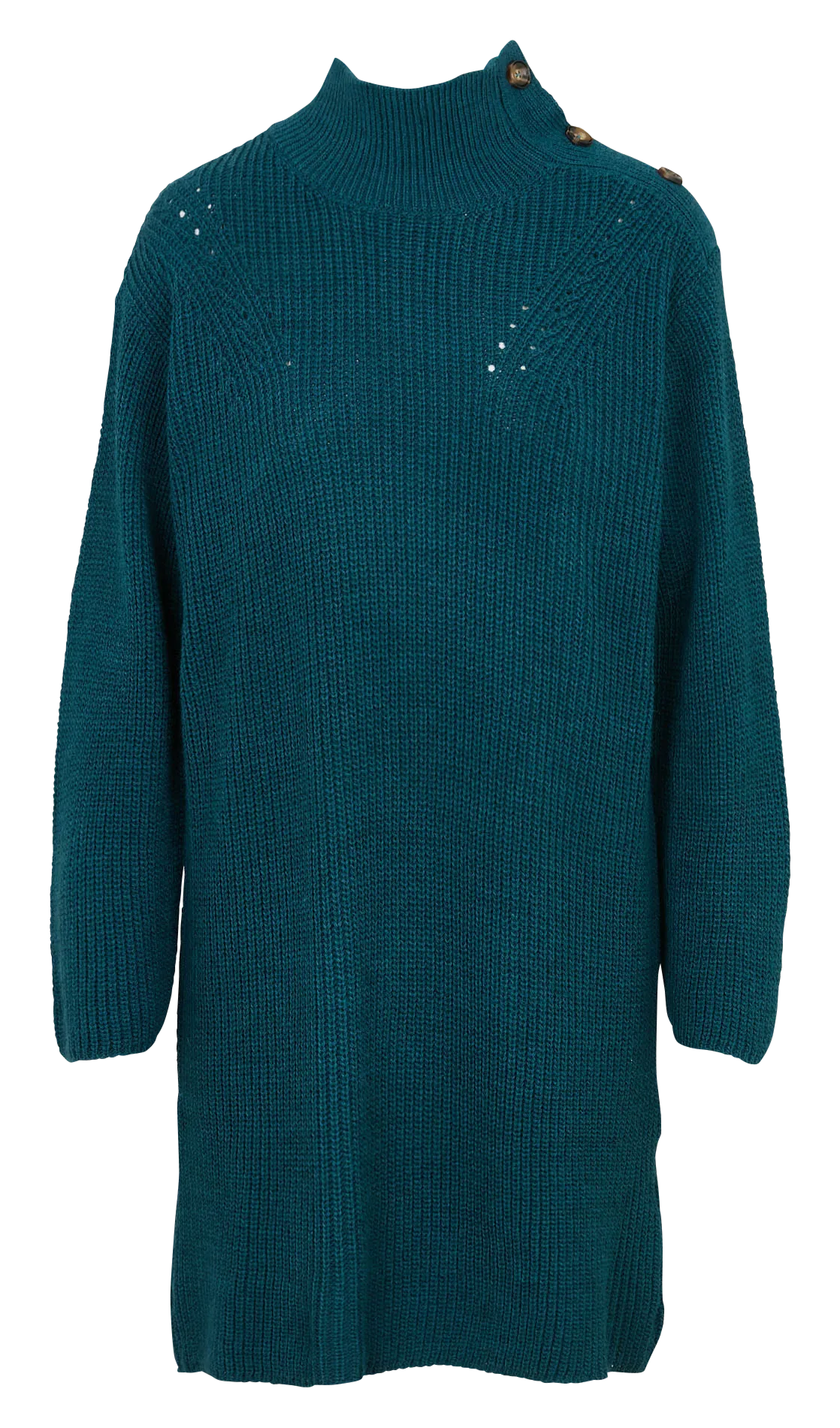 Robe courte col montant Vert