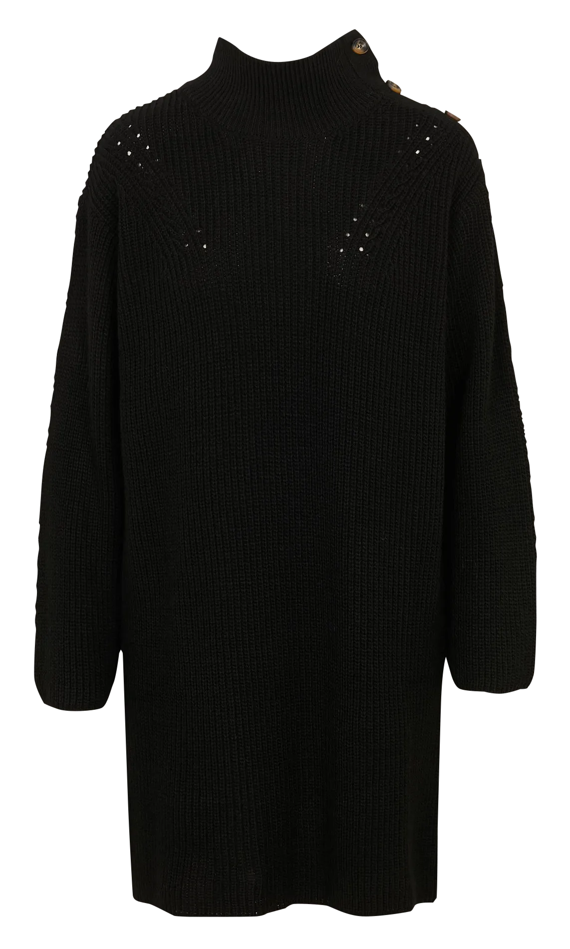 Robe courte col montant Noir