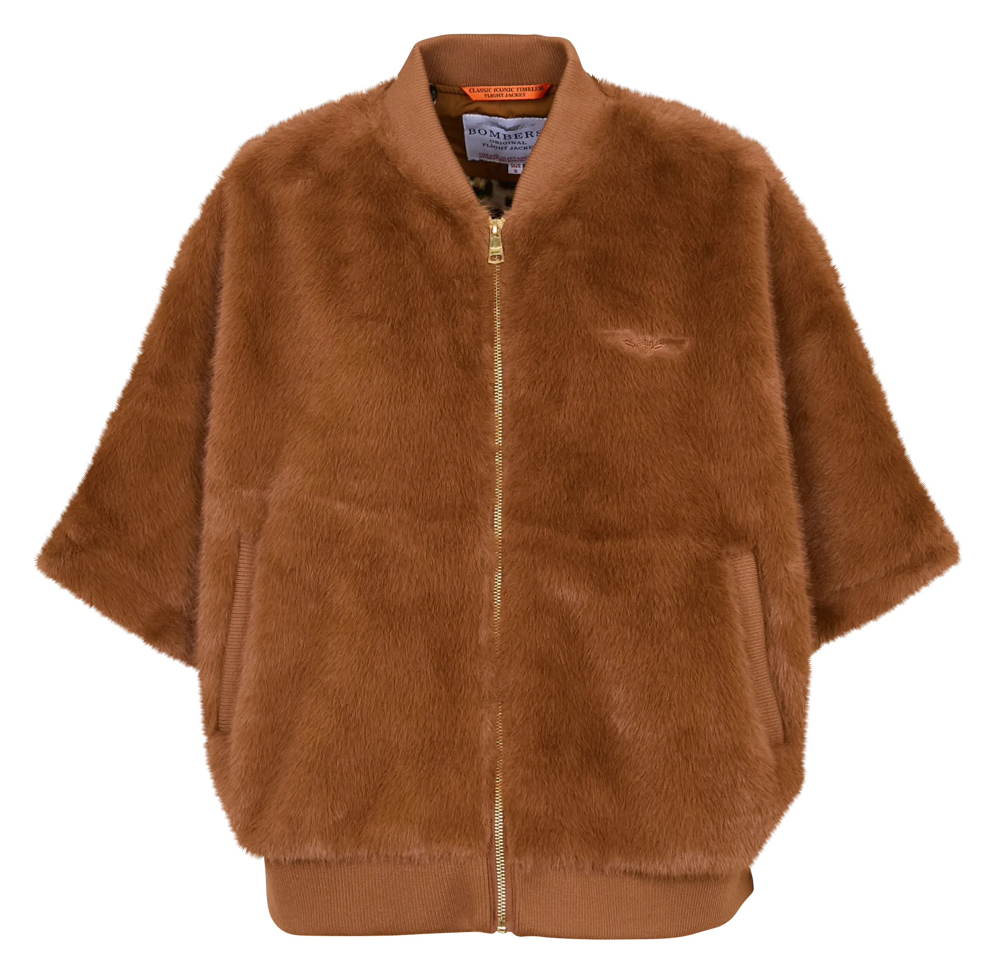 Veste ample col teddy Marron OPPLAND