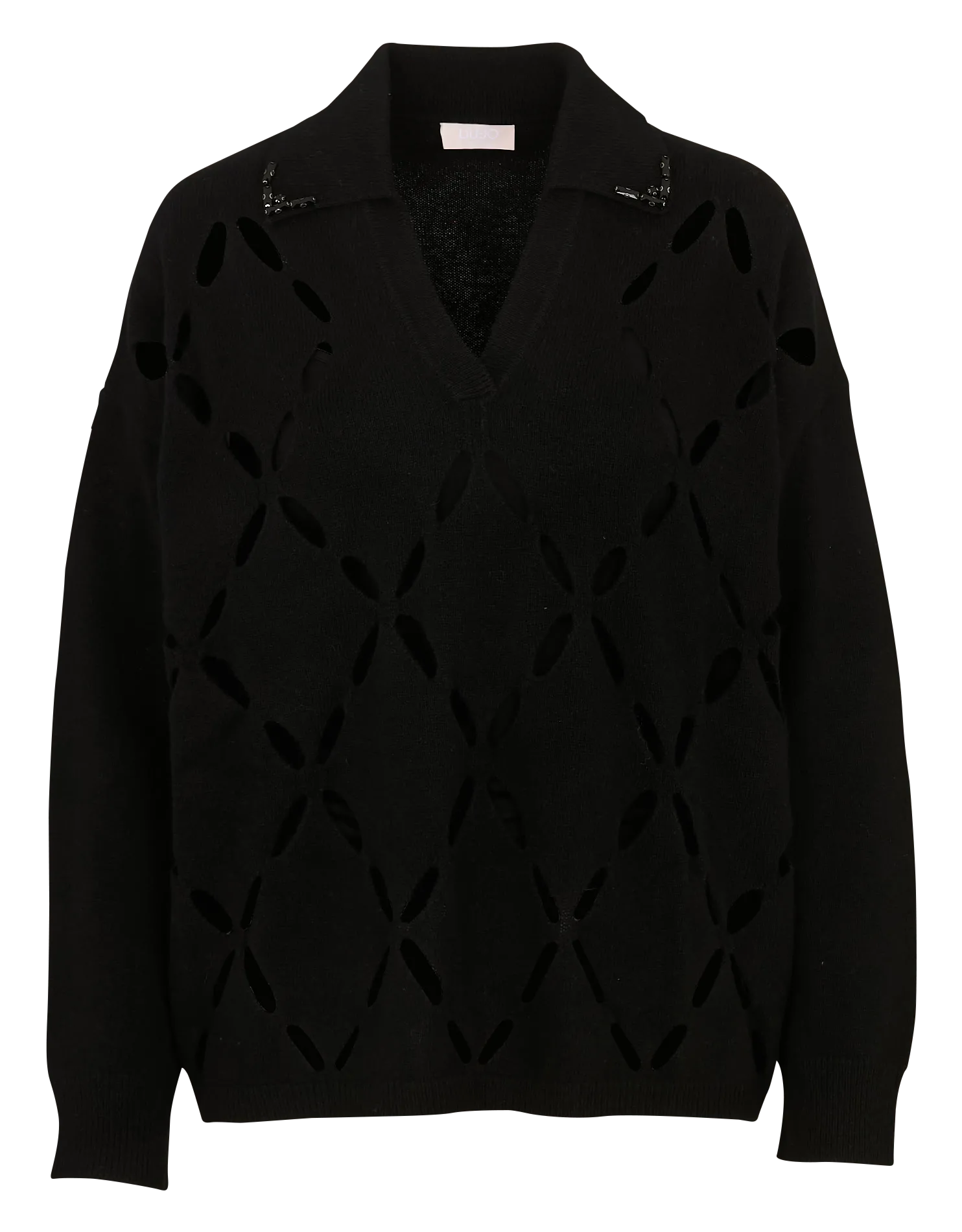 Pull oversize en laine Noir
