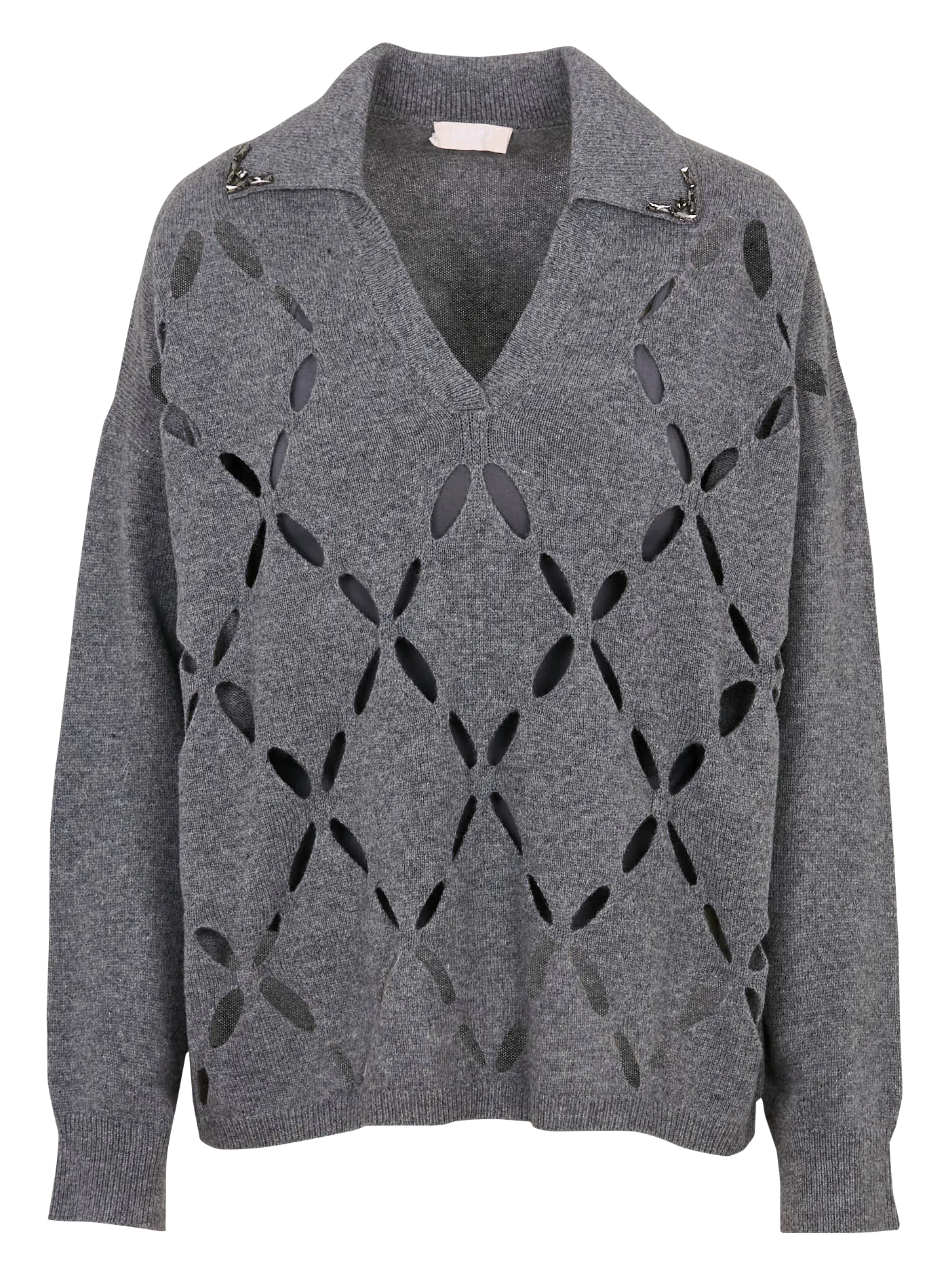 Pull oversize en laine Gris