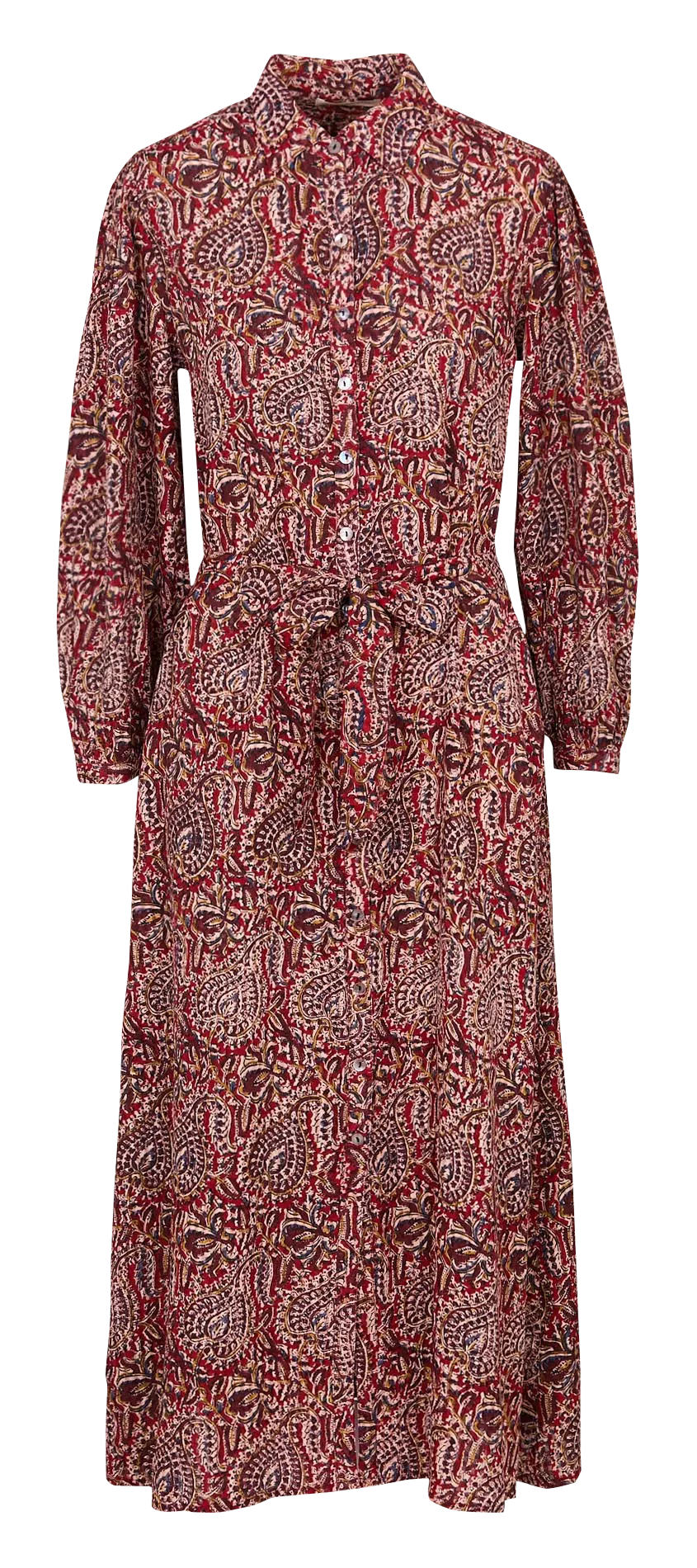 Chemise col classique imprimée Rouge ARETHA