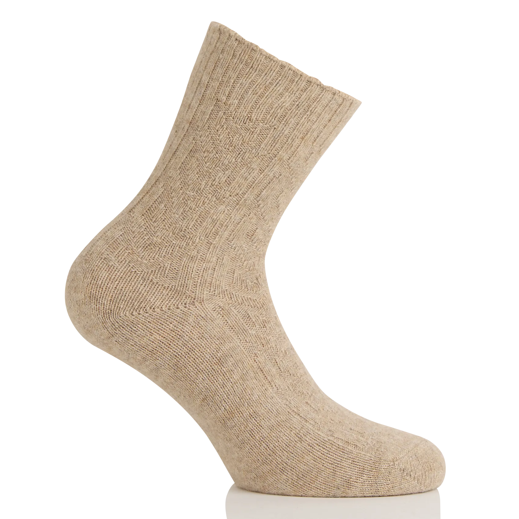 Chausettes en maille torsadée Blanc SIMON