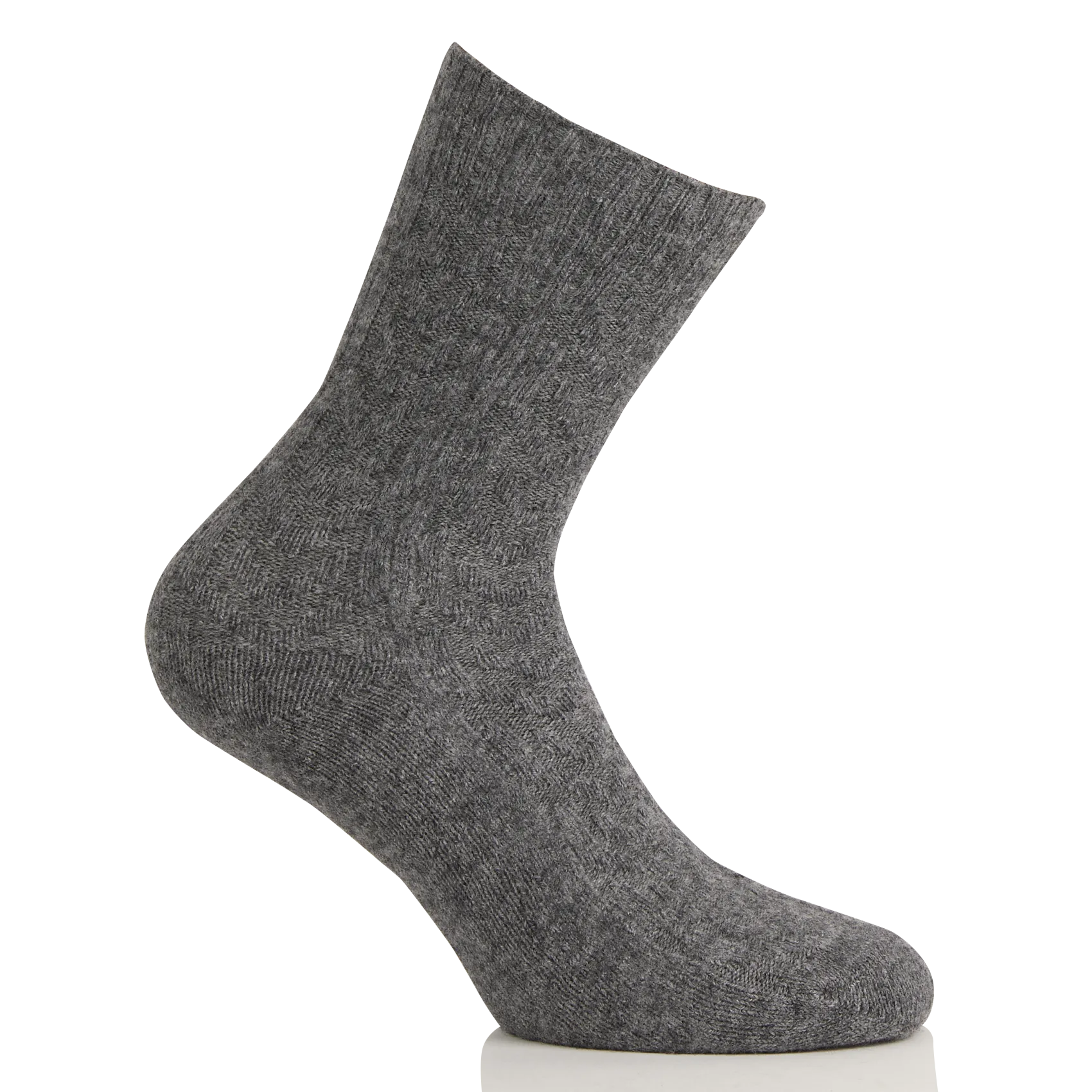 Chausettes en maille torsadée Gris SIMON