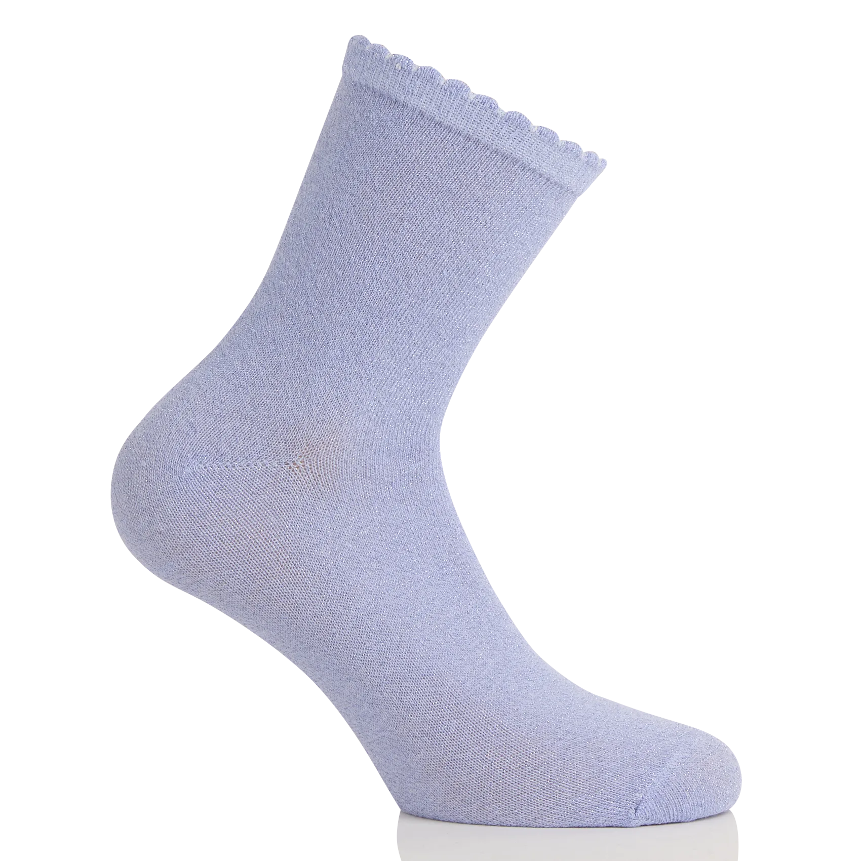 Chaussettes à fils métallisés en coton mélangé Bleu SEBBY