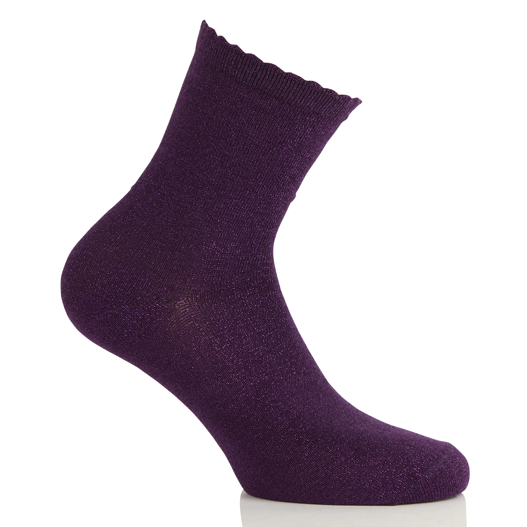 Chaussettes à fils métallisés en coton mélangé Violet SEBBY
