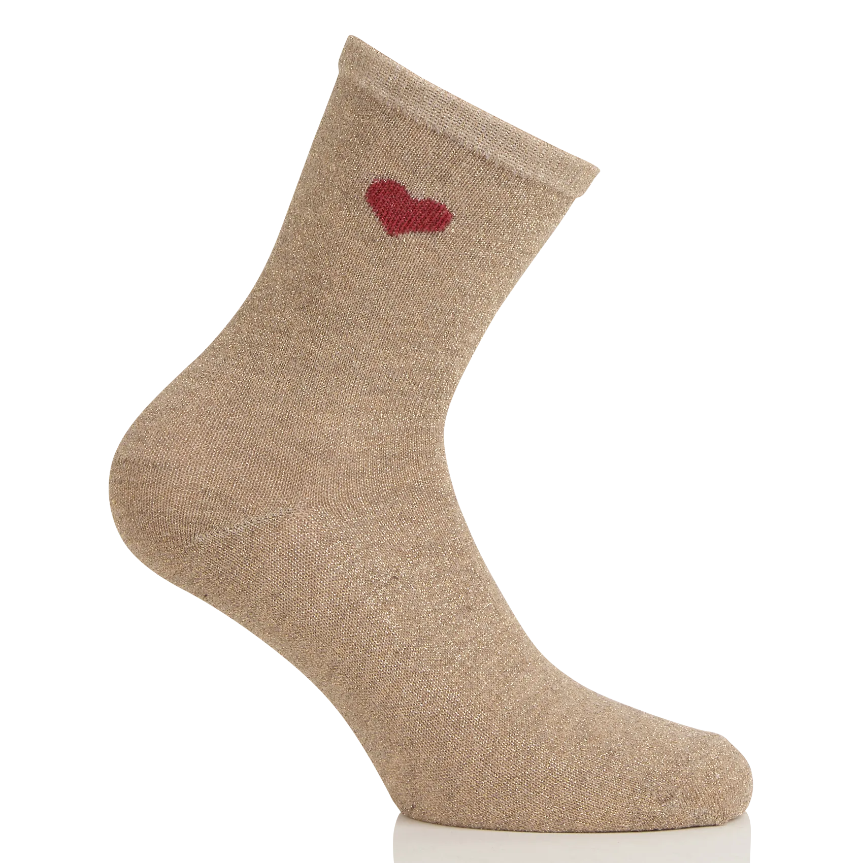 Chausettes en maille métallisée Marron NOLIA