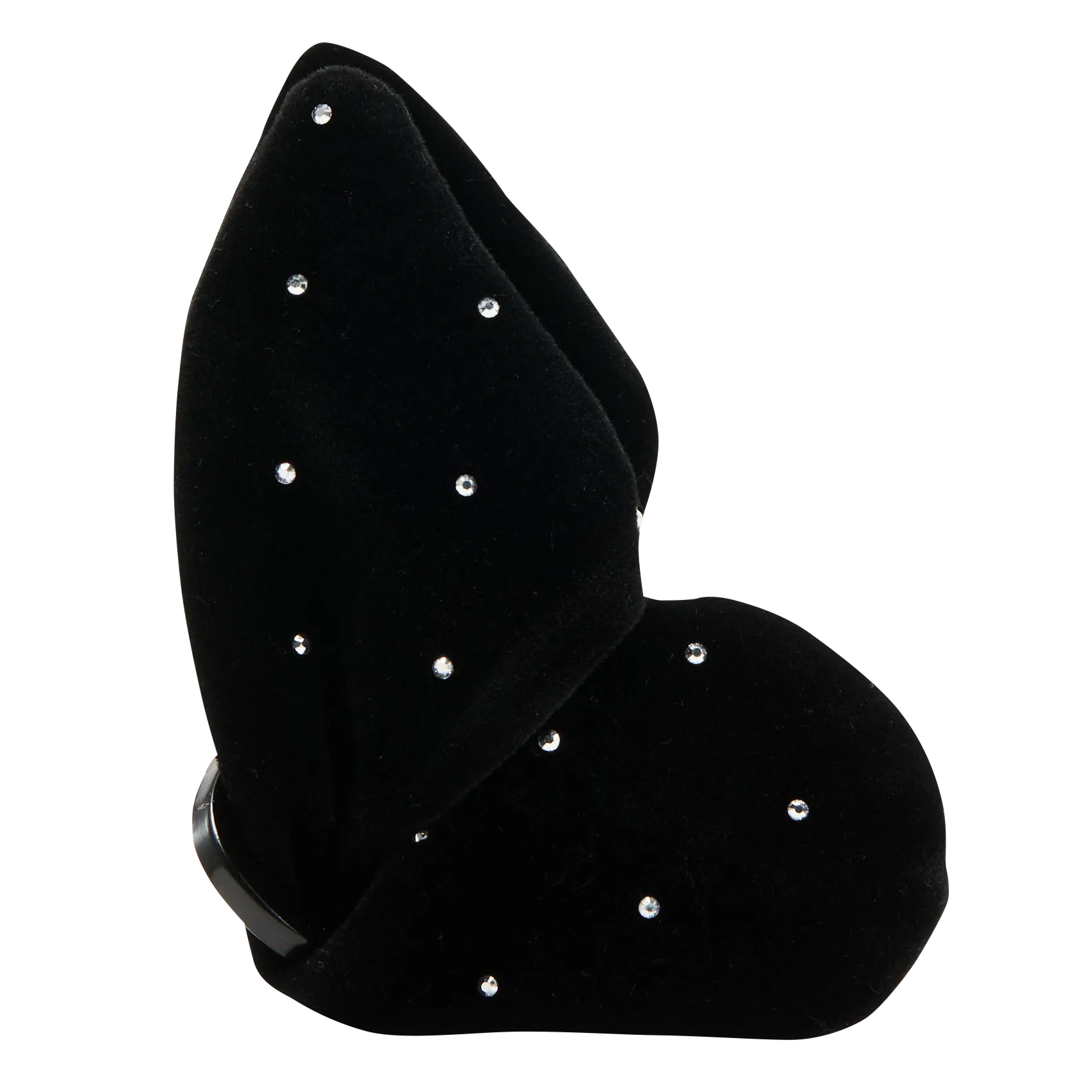 Pinces à cheveux aspect velours Noir