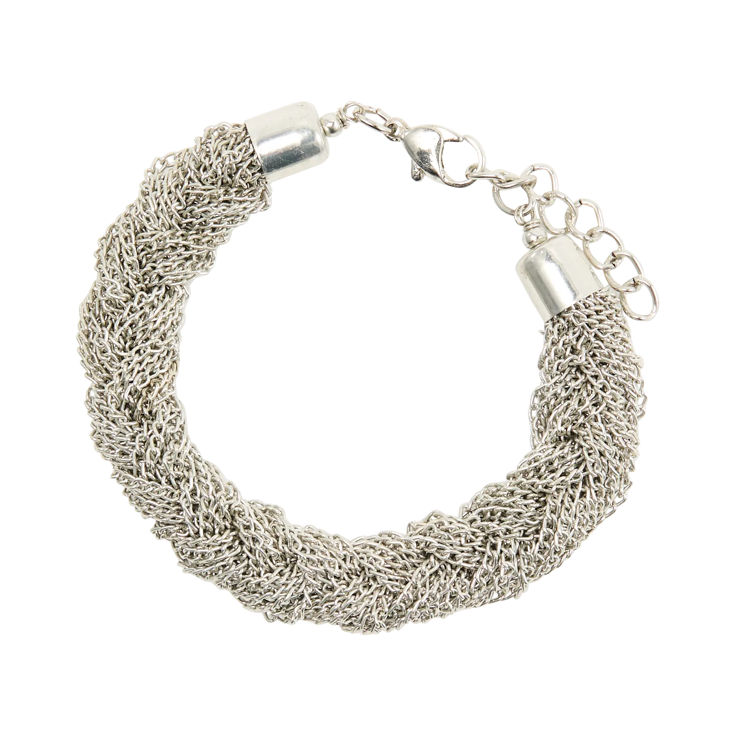 Bracelet tressé en chaine Argent CALVIN