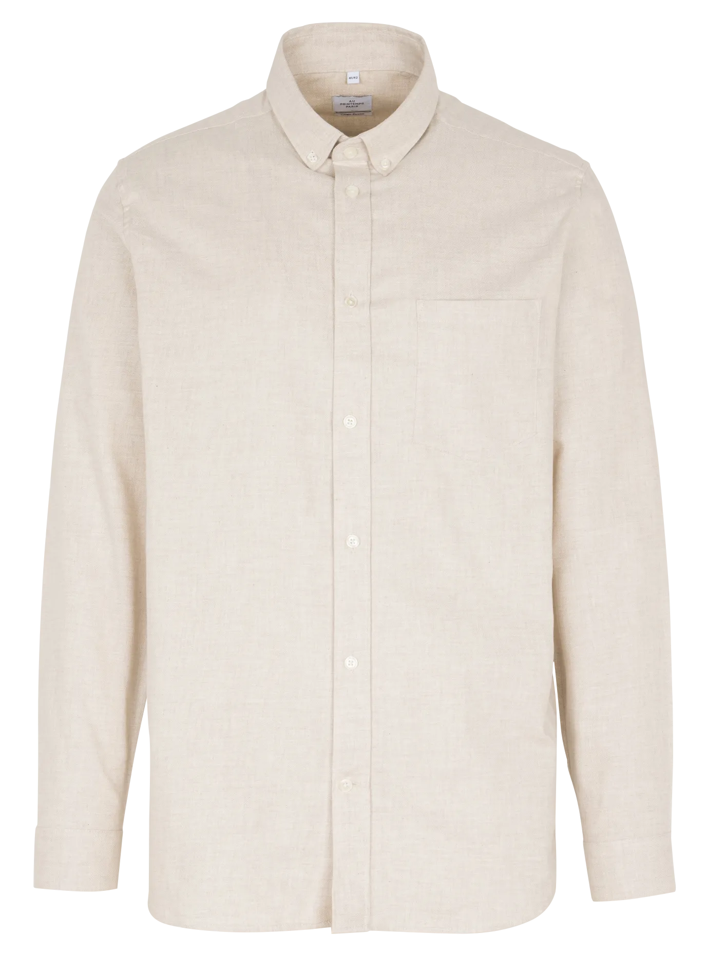 Chemise regular en coton Beige CLANNEL